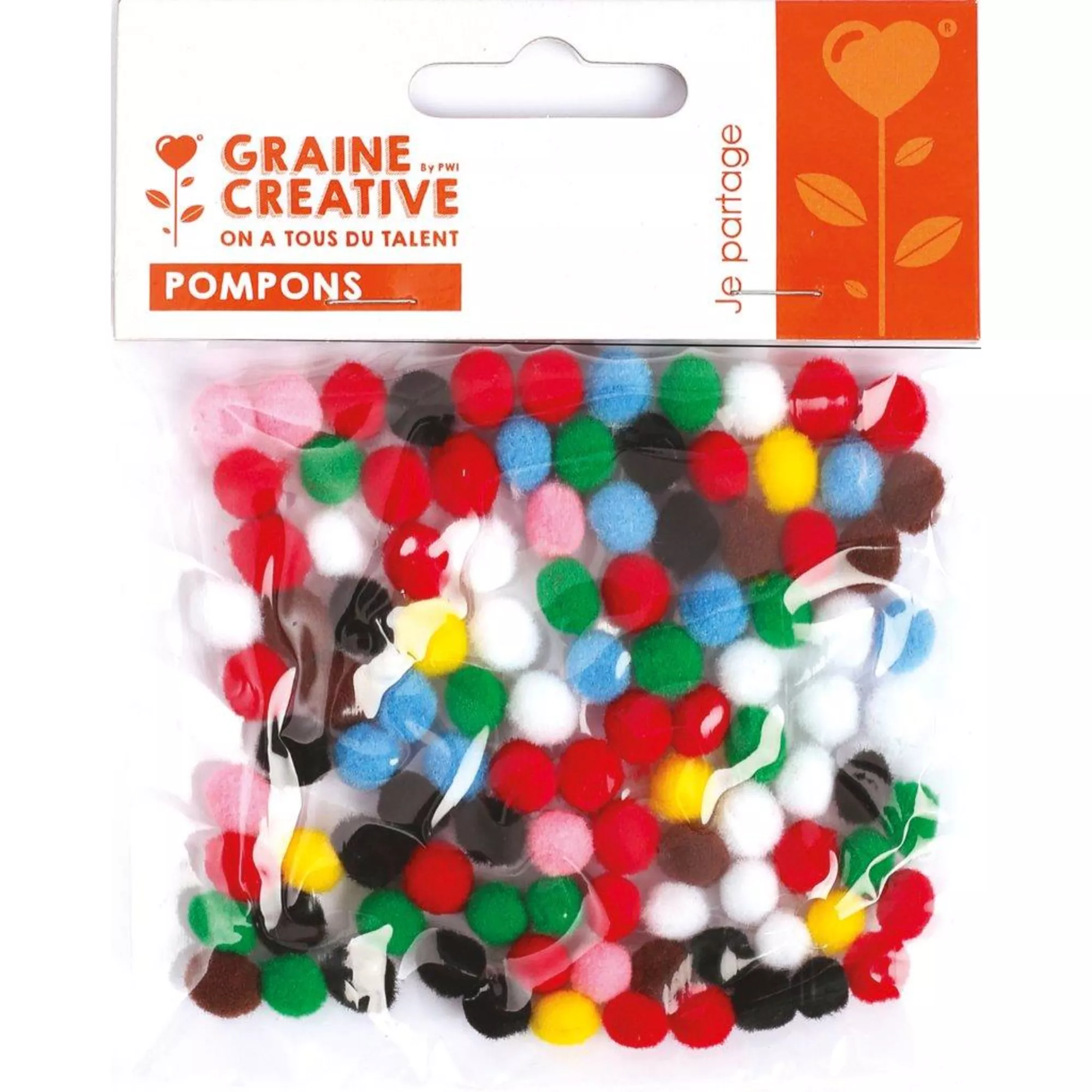 Graine Créative Pompons, bunt sortiert