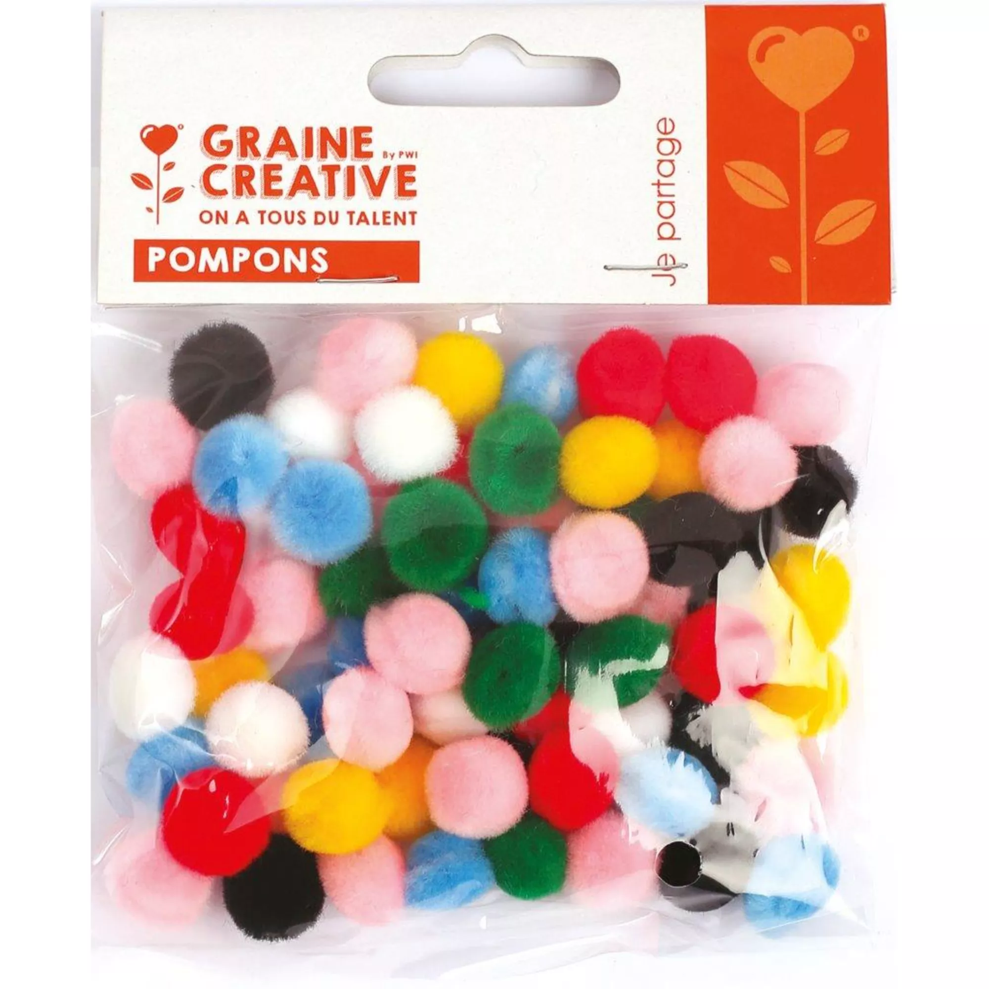 Graine Créative Pompons, bunt sortiert
