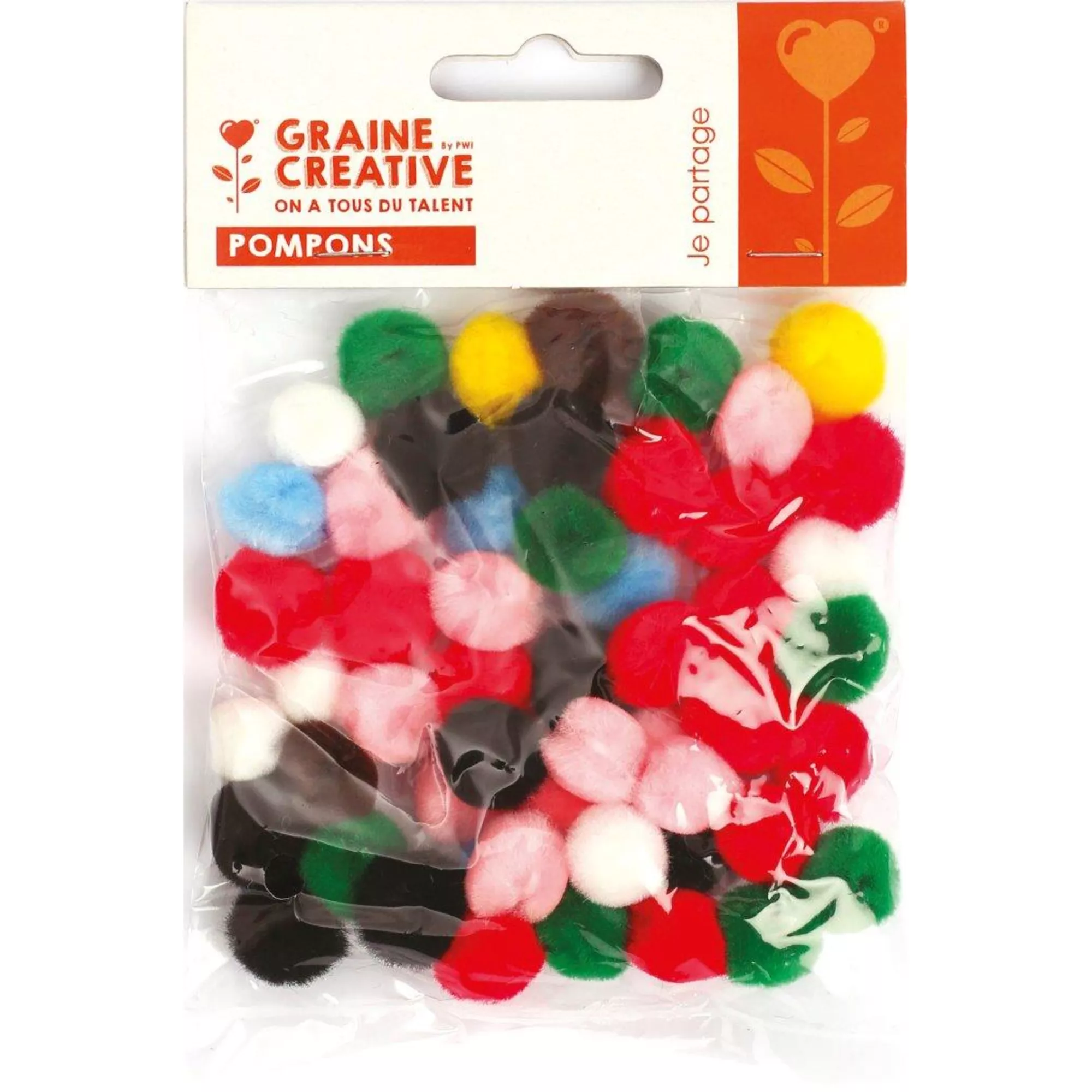 Graine Créative Pompons, bunt sortiert