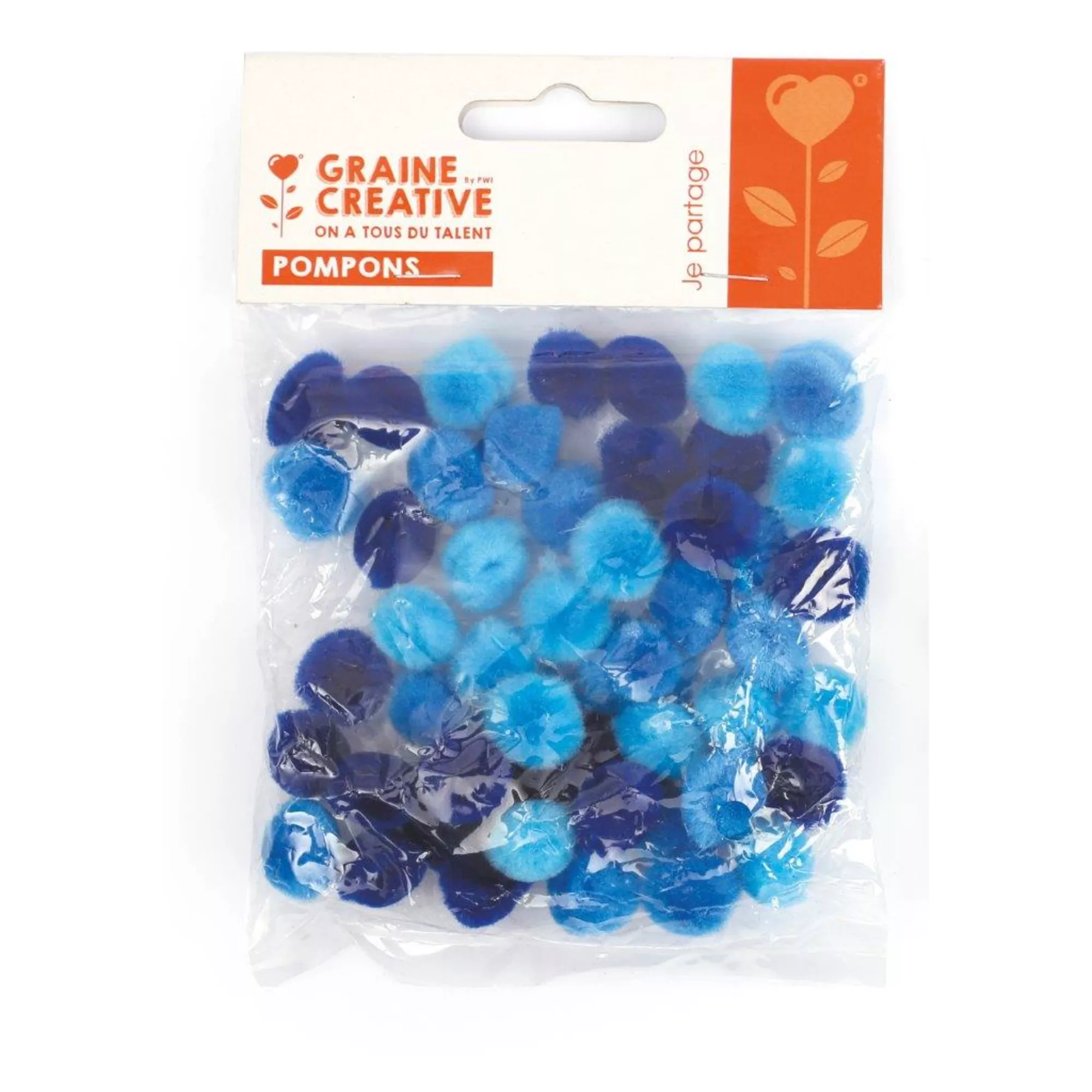 Graine Créative Pompons, Blautöne