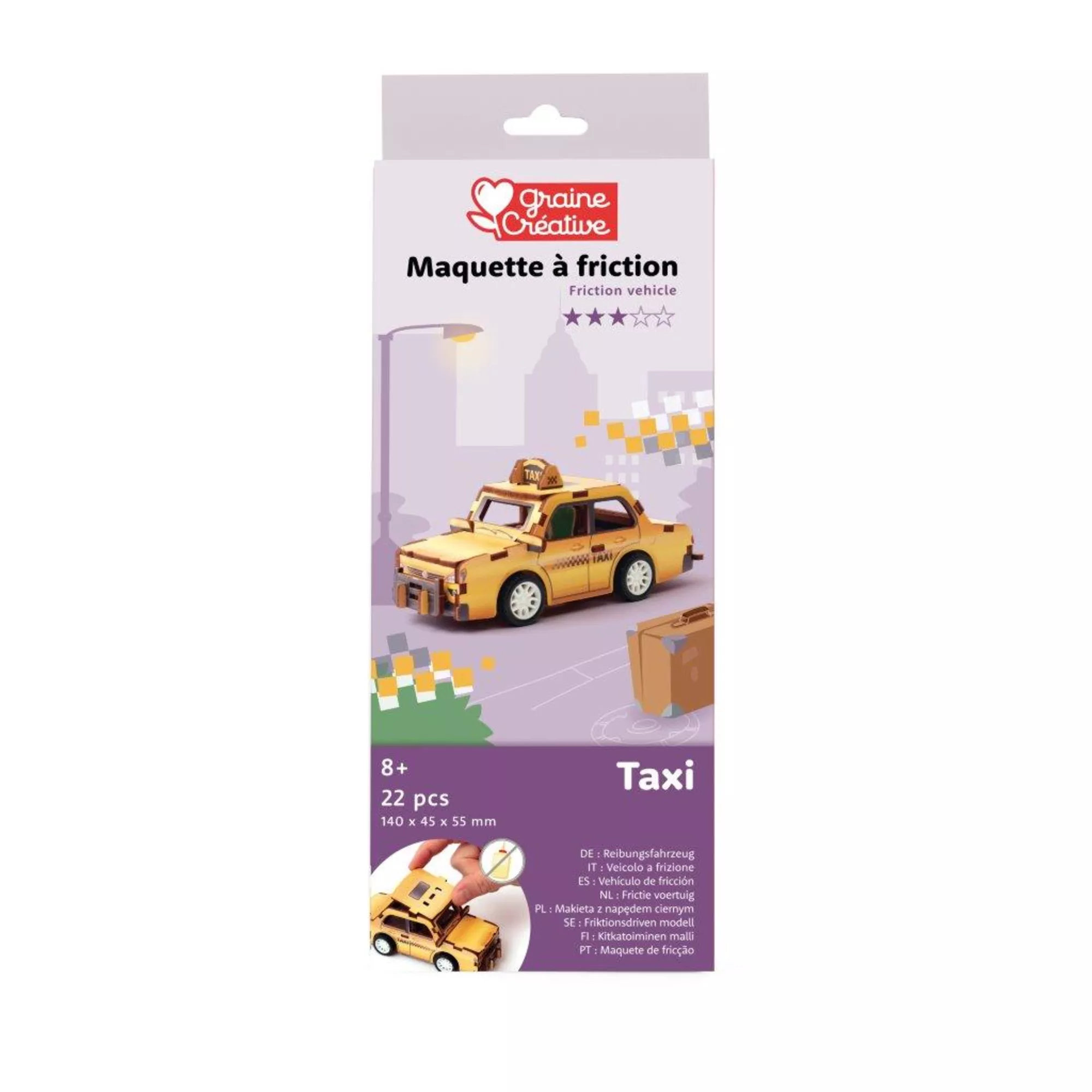 Graine Créative 3D-Holzmodell, Taxi