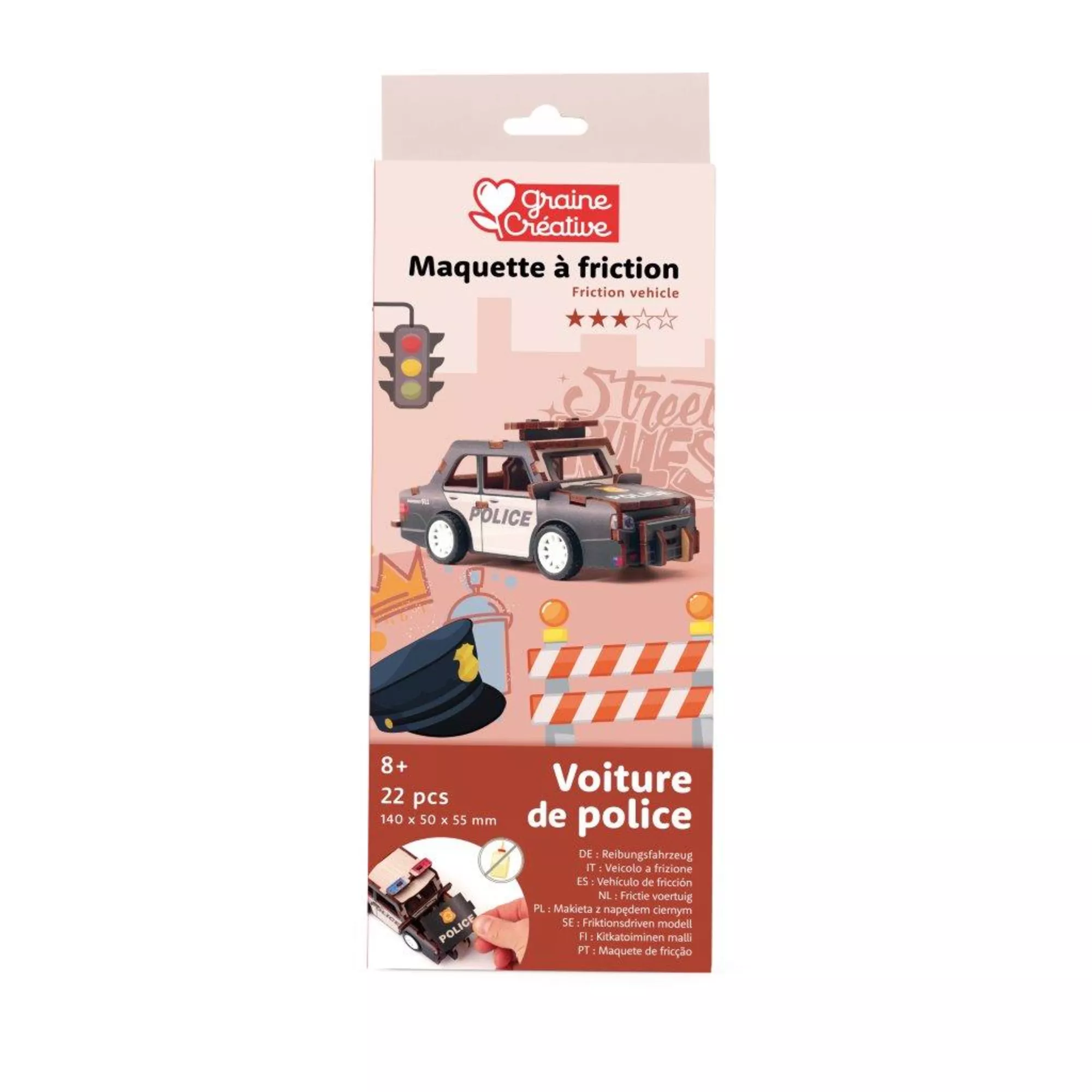 Graine Créative 3D-Holzmodell, Polizei