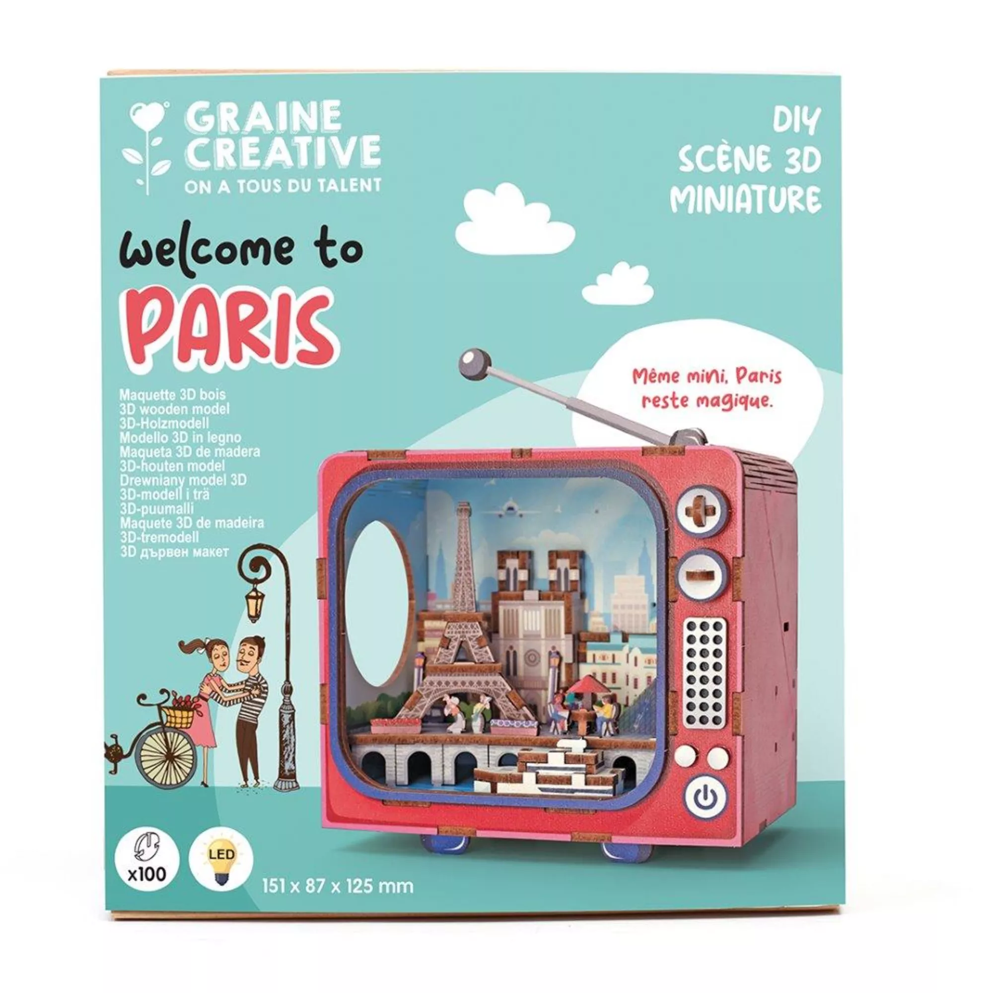 Graine Creative 3D-Holzmodell, TV Paris