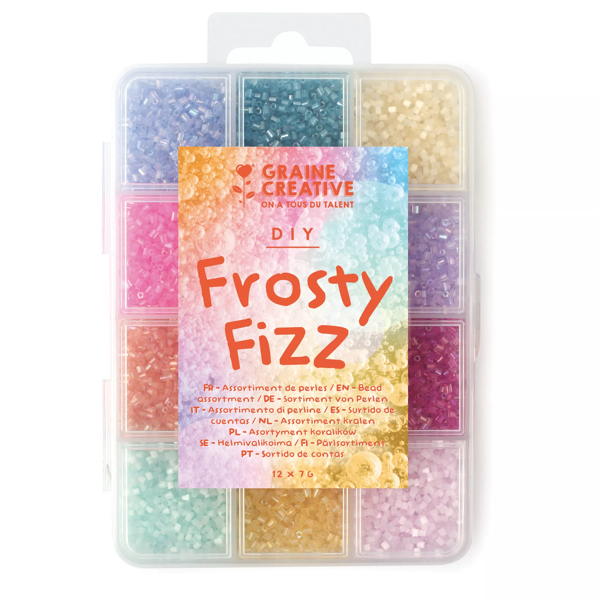 Graine Créative Perlen Set 12 Farben - Frosty Fizz