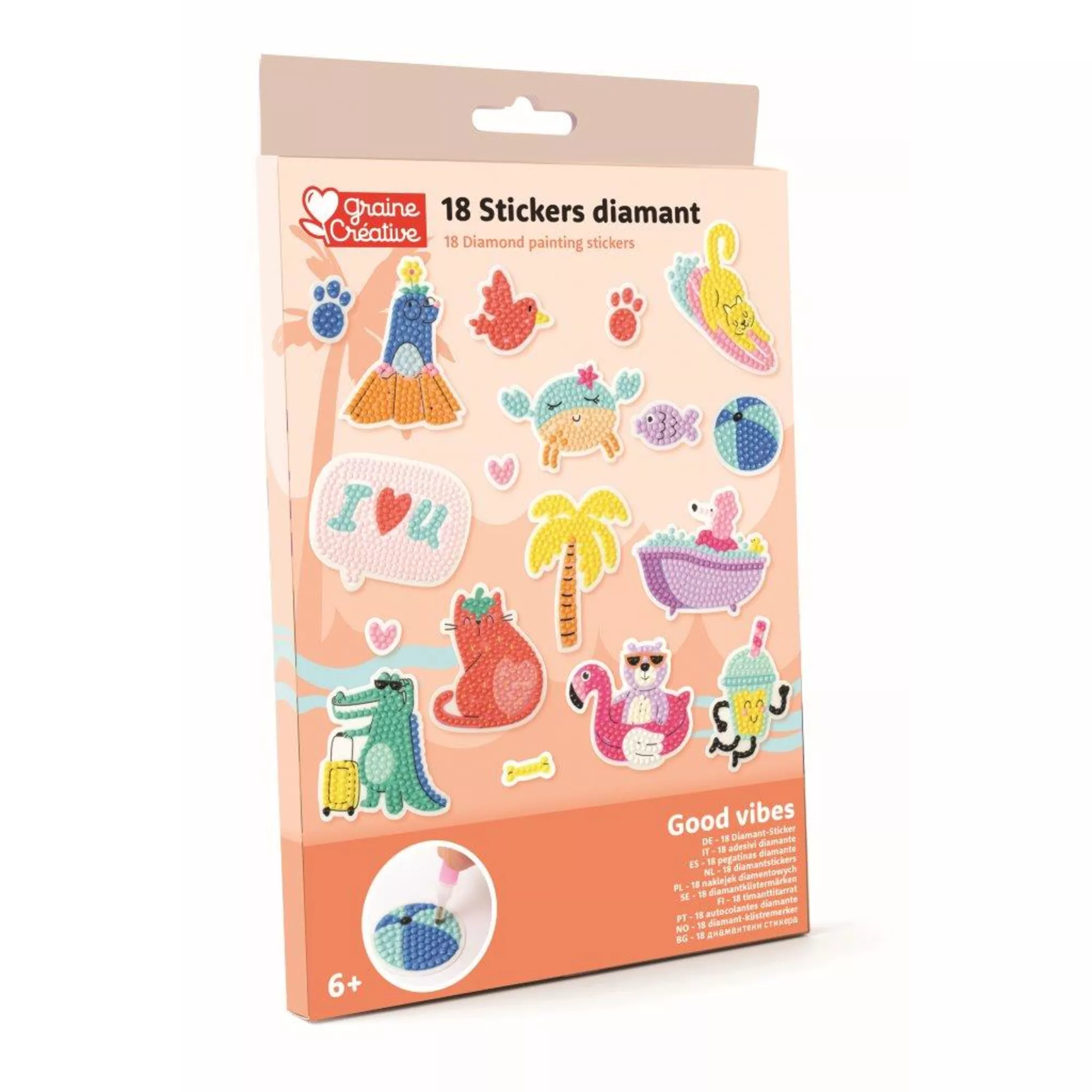 Graine Créative Diamant-Sticker-Set Kids