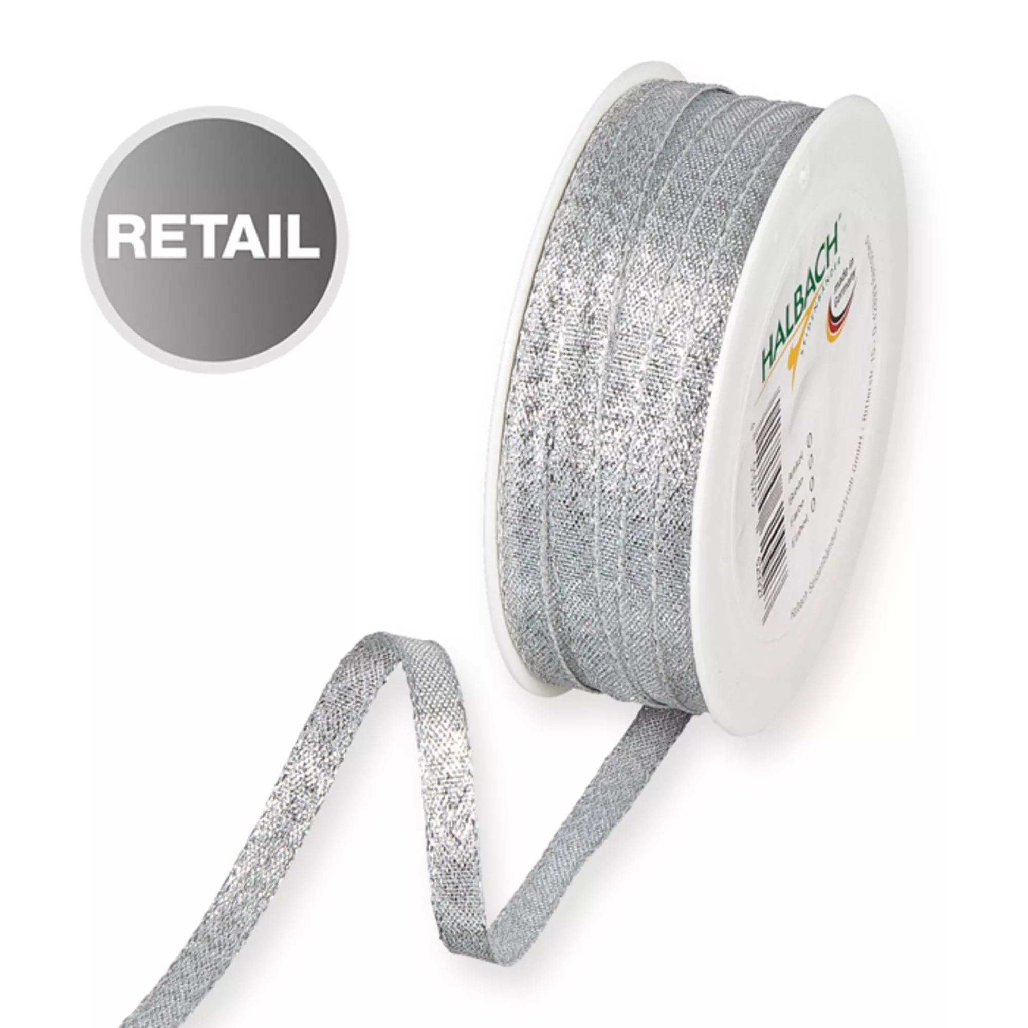 Halbach Lurexband, silber