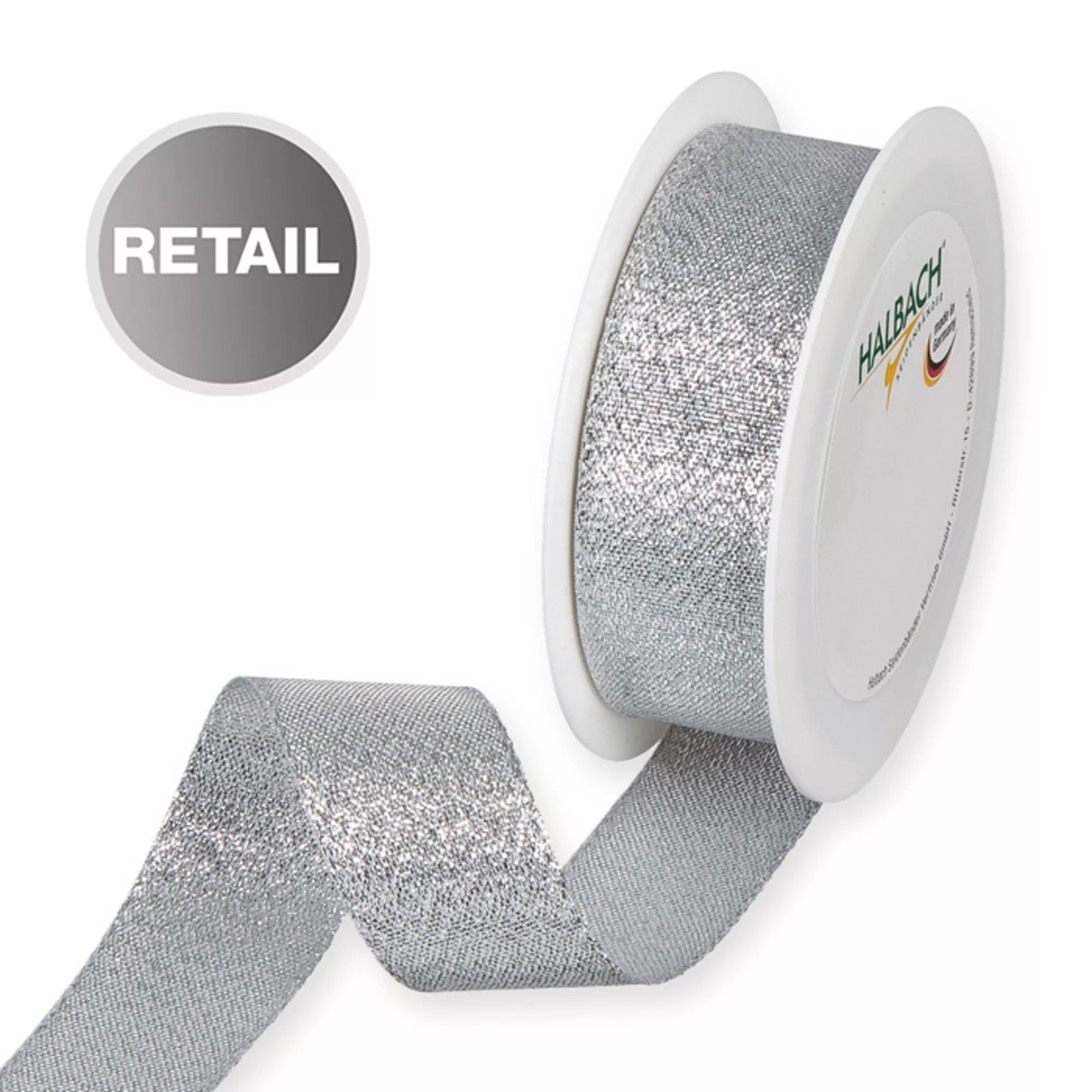Halbach Lurexband, silber