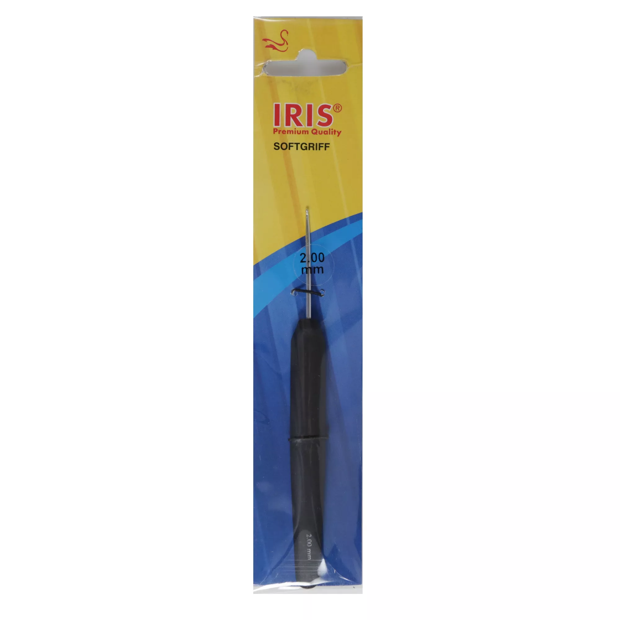 IRIS Häkelnadel mit Softgriff, schwarz