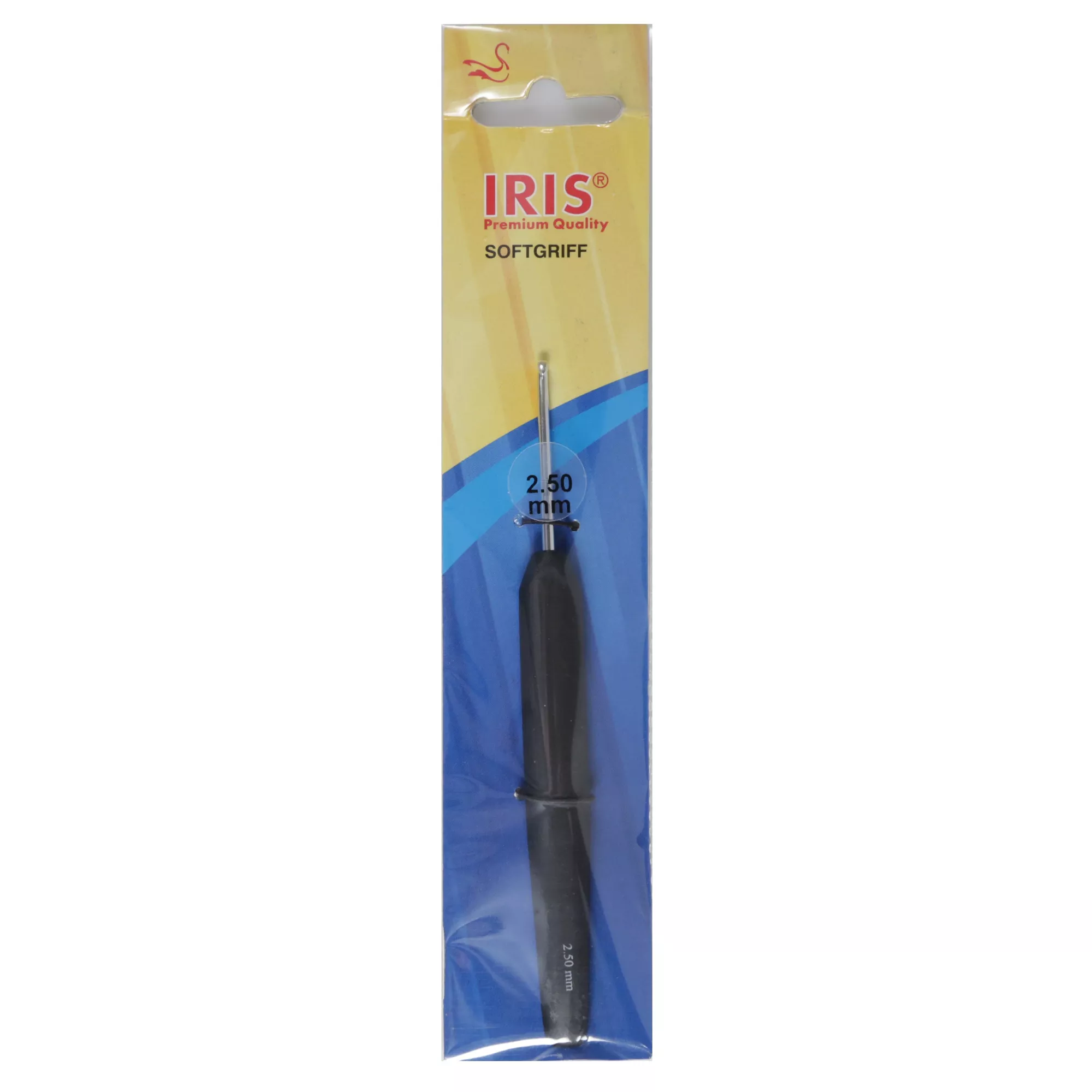 IRIS Häkelnadel mit Softgriff, schwarz