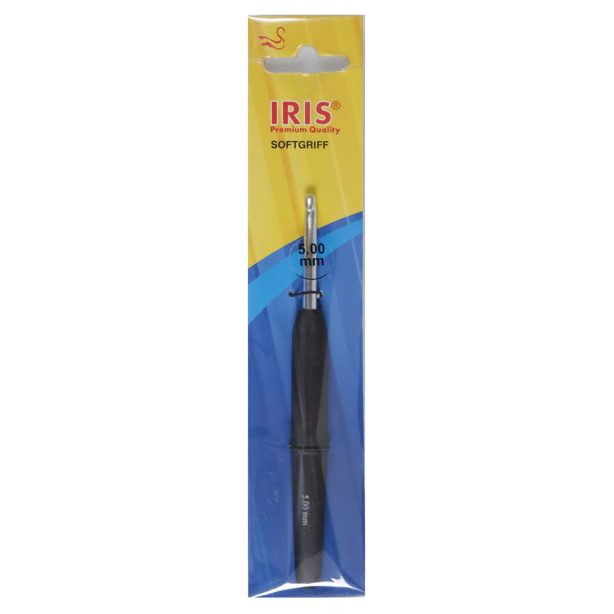 IRIS Häkelnadel mit Softgriff, schwarz