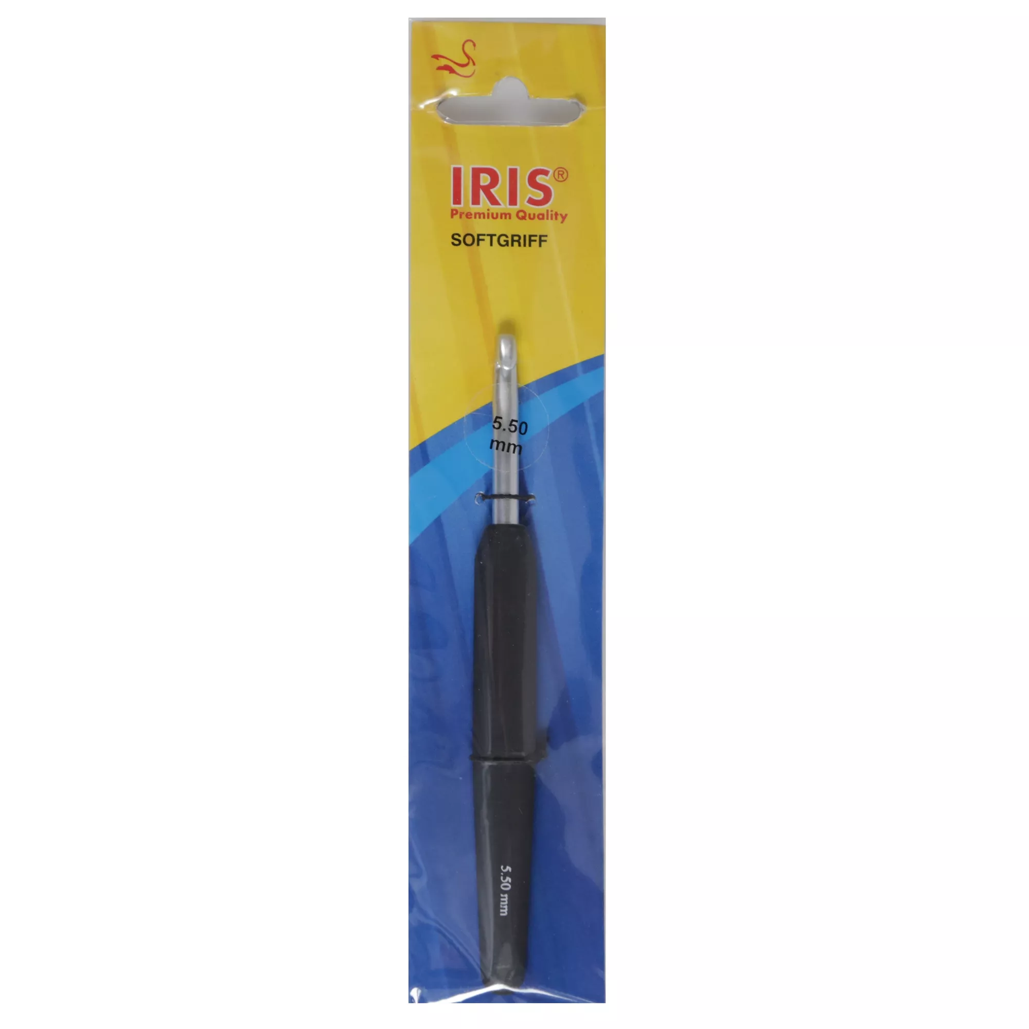 IRIS Häkelnadel mit Softgriff, schwarz