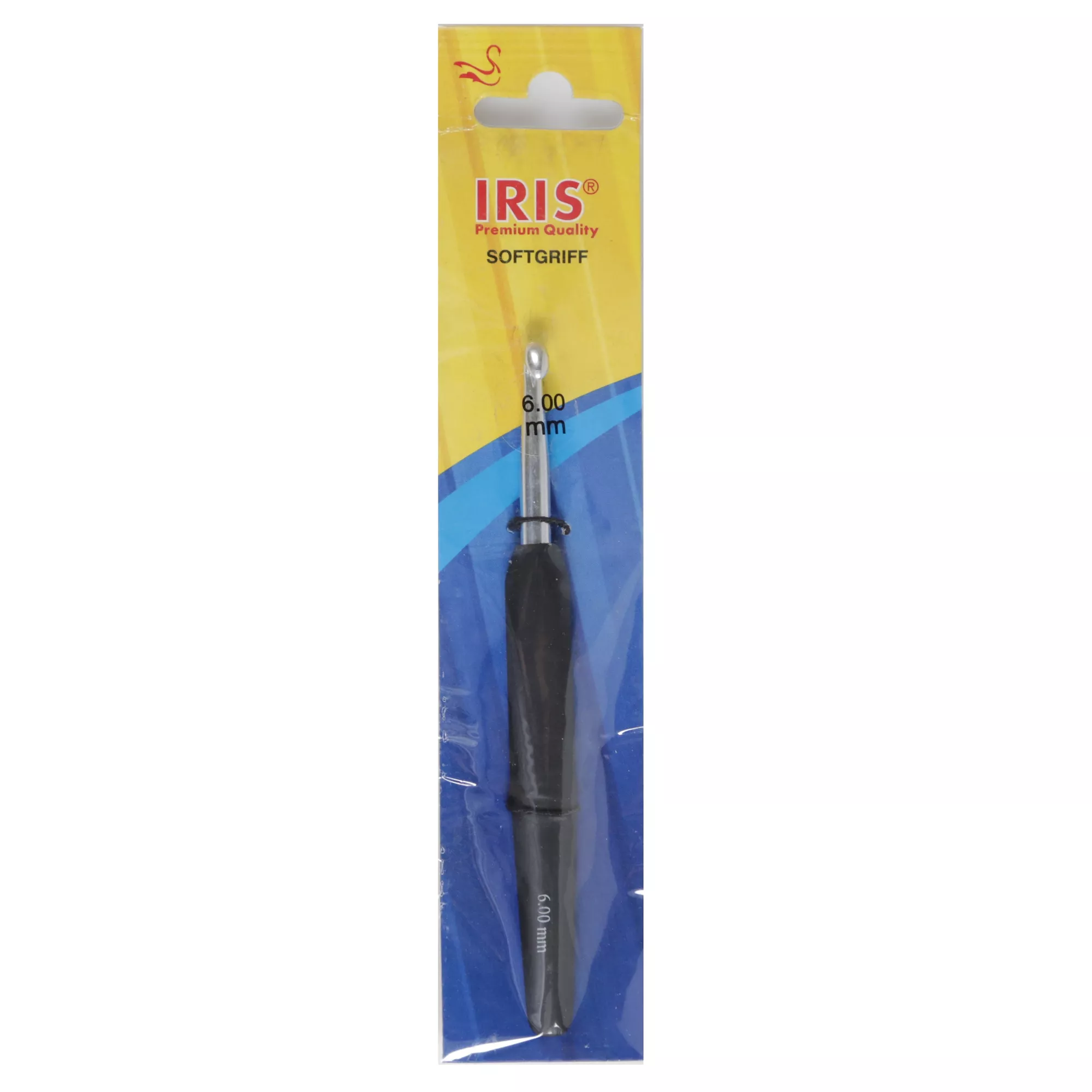 IRIS Häkelnadel mit Softgriff, schwarz