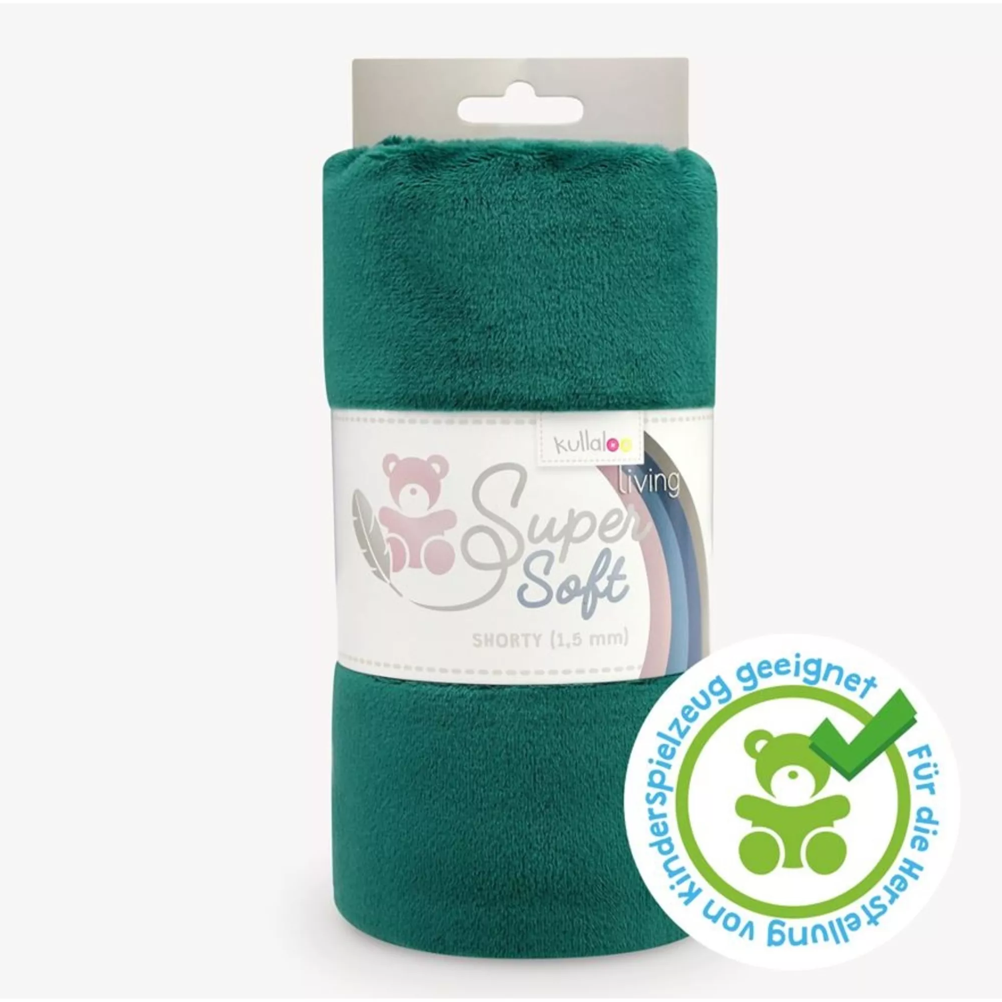 Kullaloo Plüschstoff Shorty, smaragdgrün