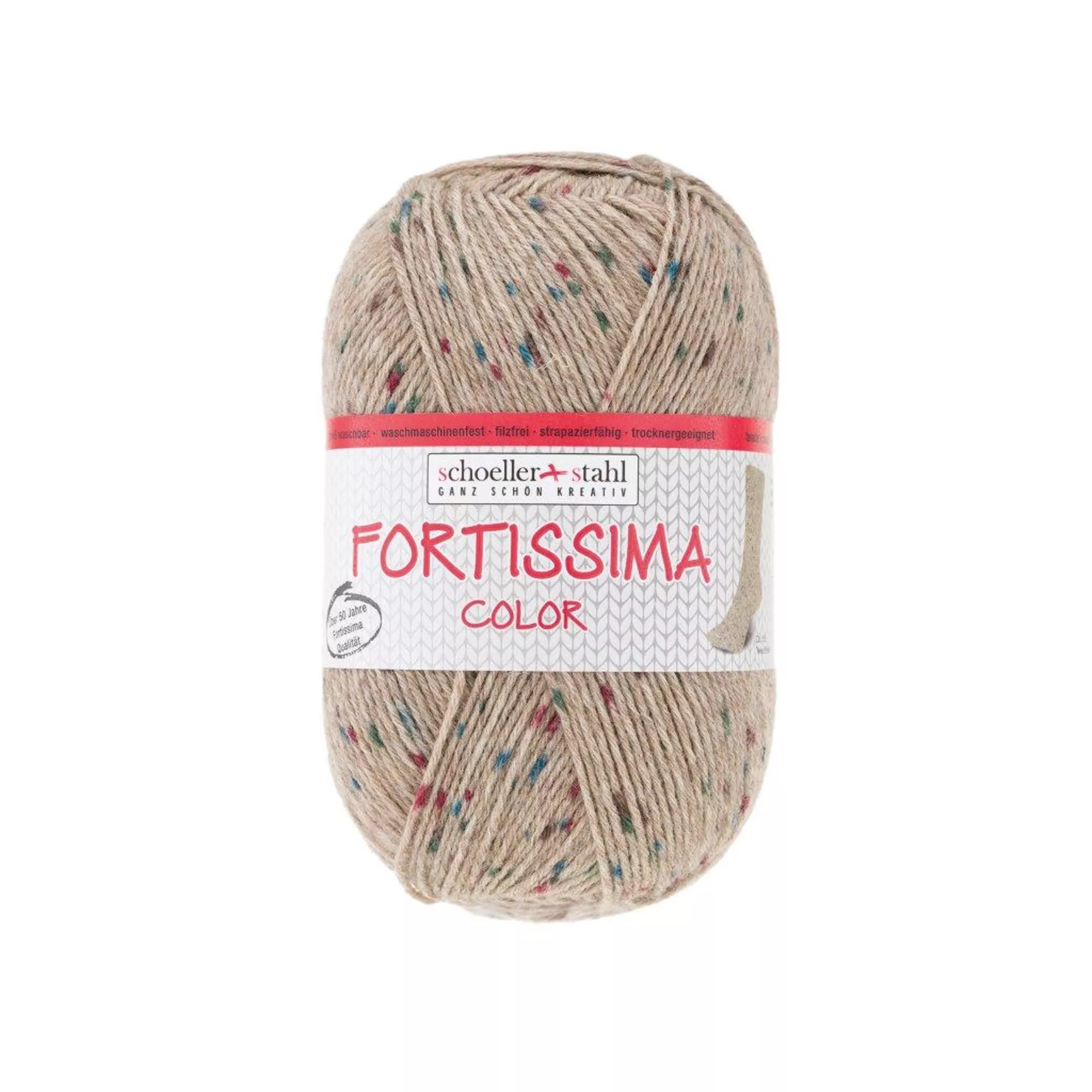 Schoeller Stahl Fortissima 4f Tweed braun