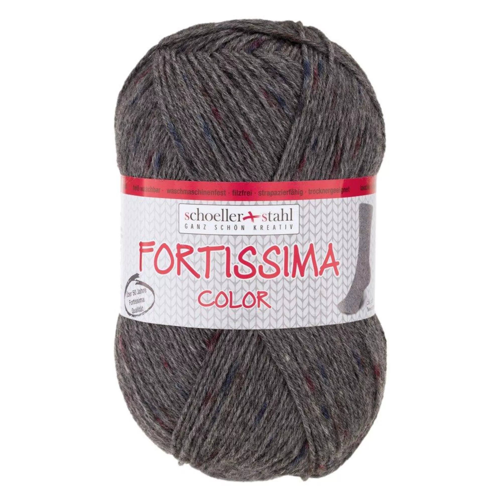 Schoeller Stahl Fortissima 4f Tweed dunkelgrau