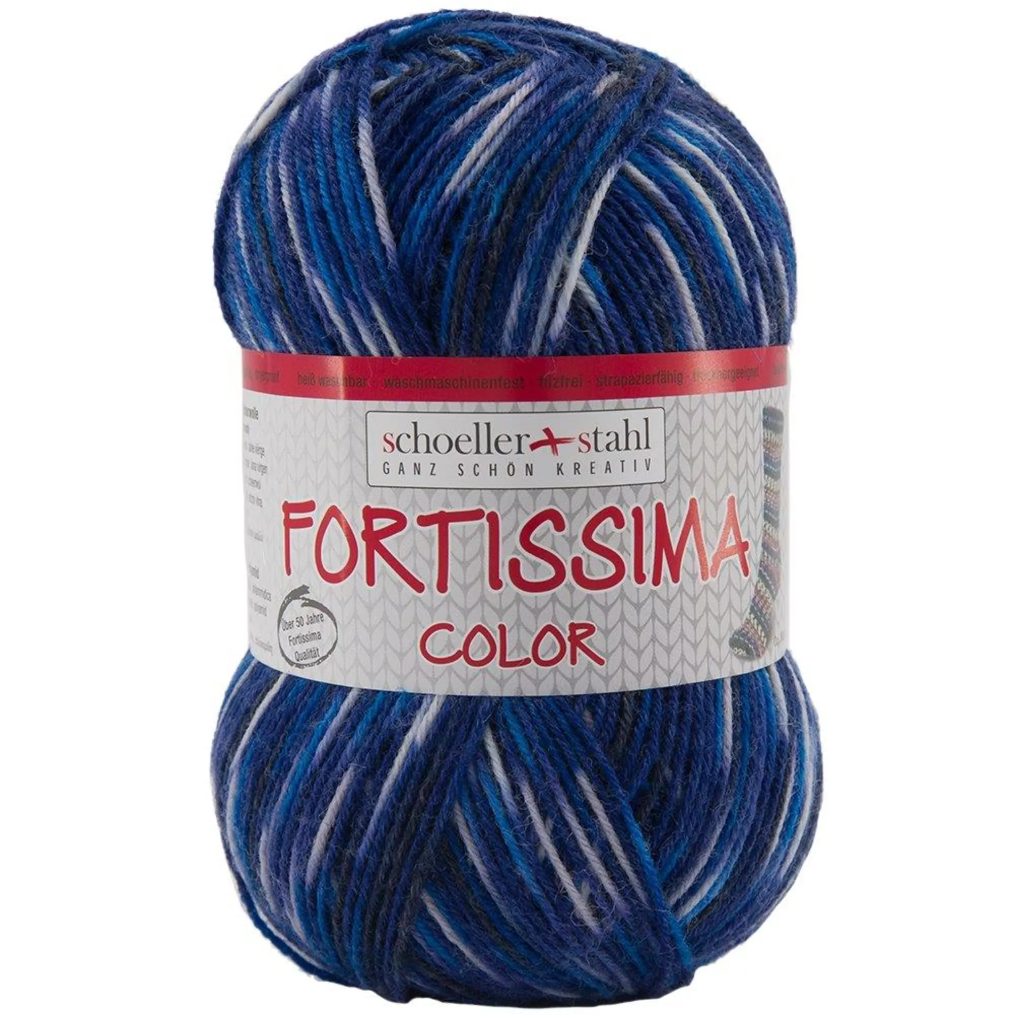 Schoeller Stahl Fortissima Socka 4f Color marine