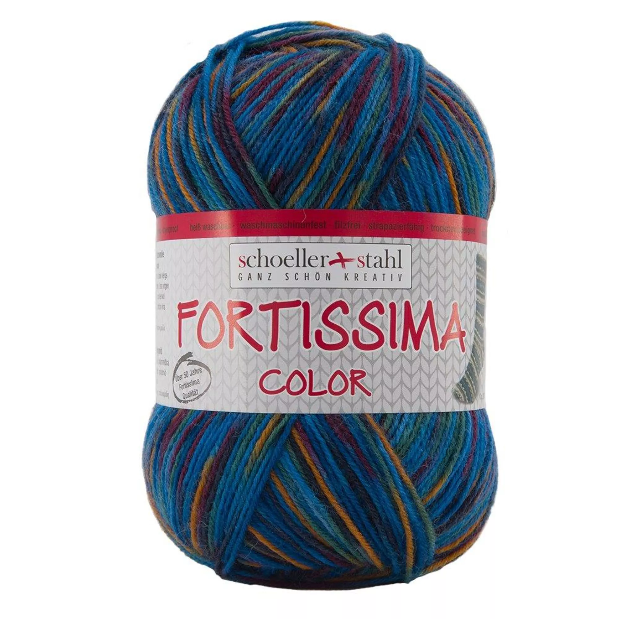 Schoeller Stahl Fortissima Socka 4f Color jeans