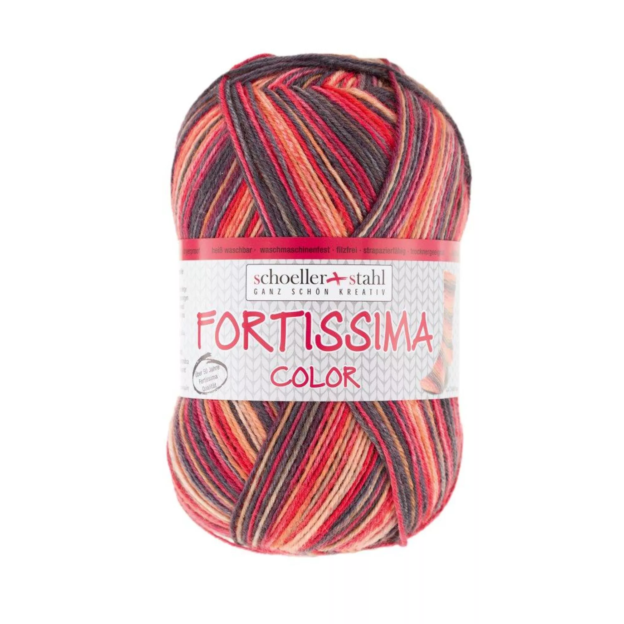 Schoeller Stahl Fortissima Socka 4f Color lava