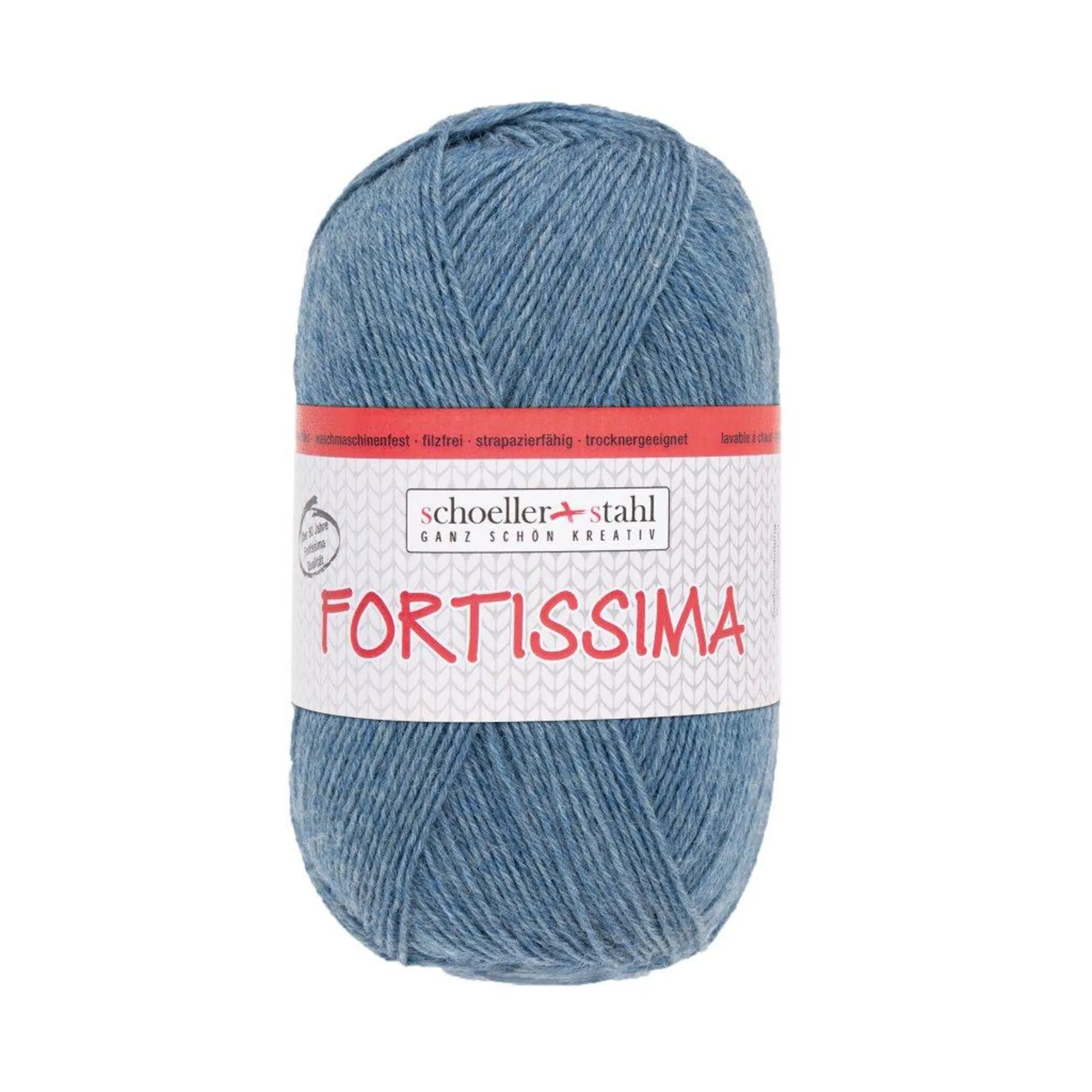 Schoeller Stahl Fortissima Socka 4f Uni jeans mel.