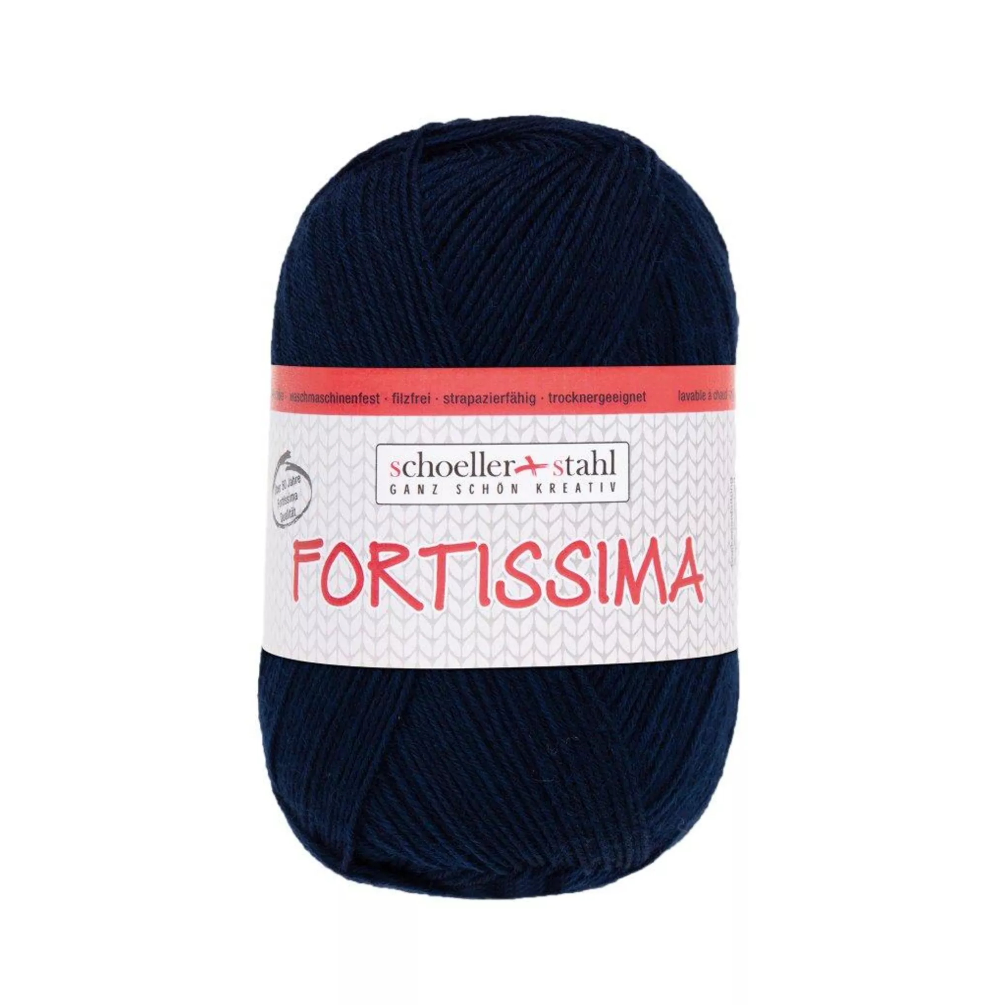 Schoeller Stahl Fortissima Socka 4f Uni nachtblau