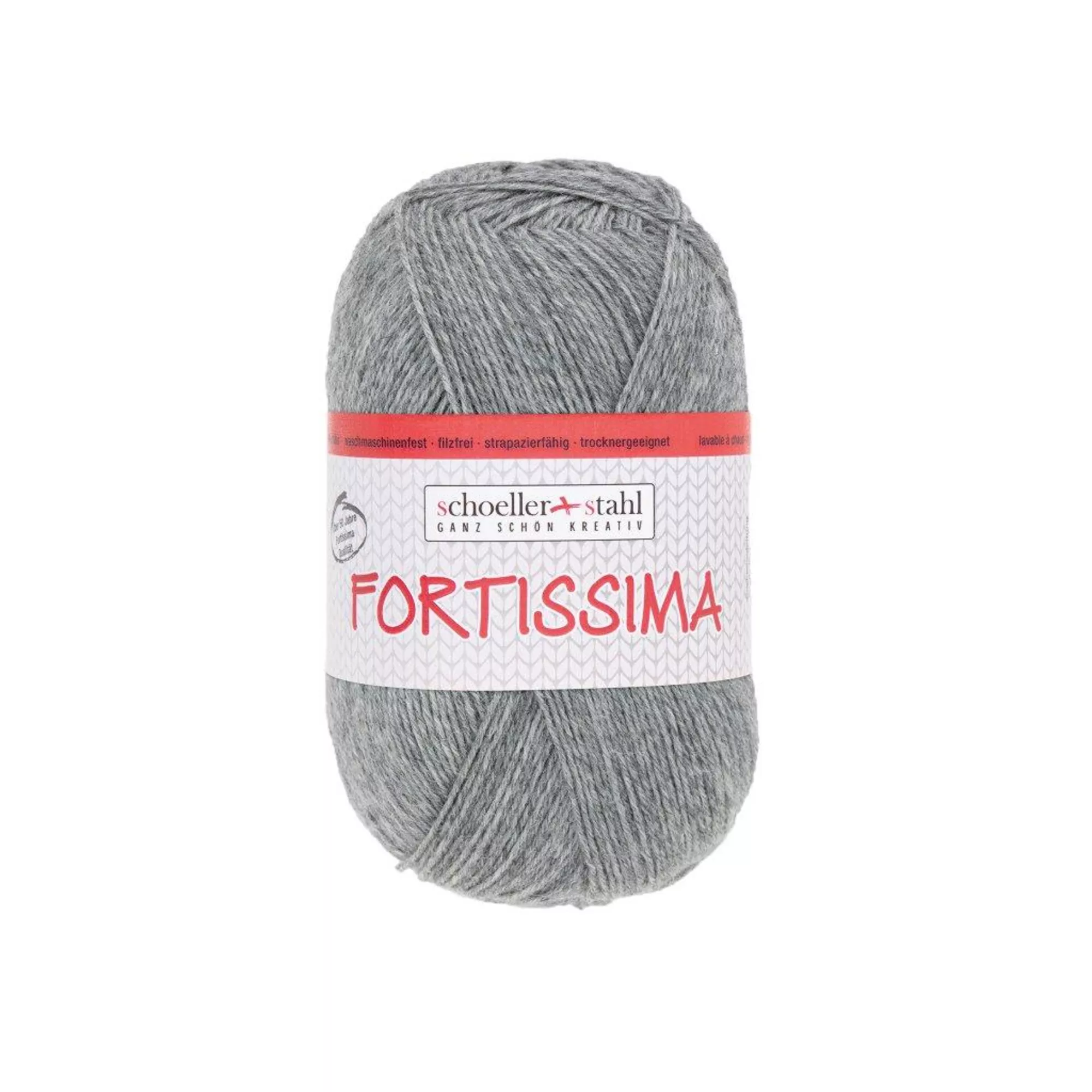 Schoeller Stahl Fortissima Socka 4f Uni hellgrau mel.