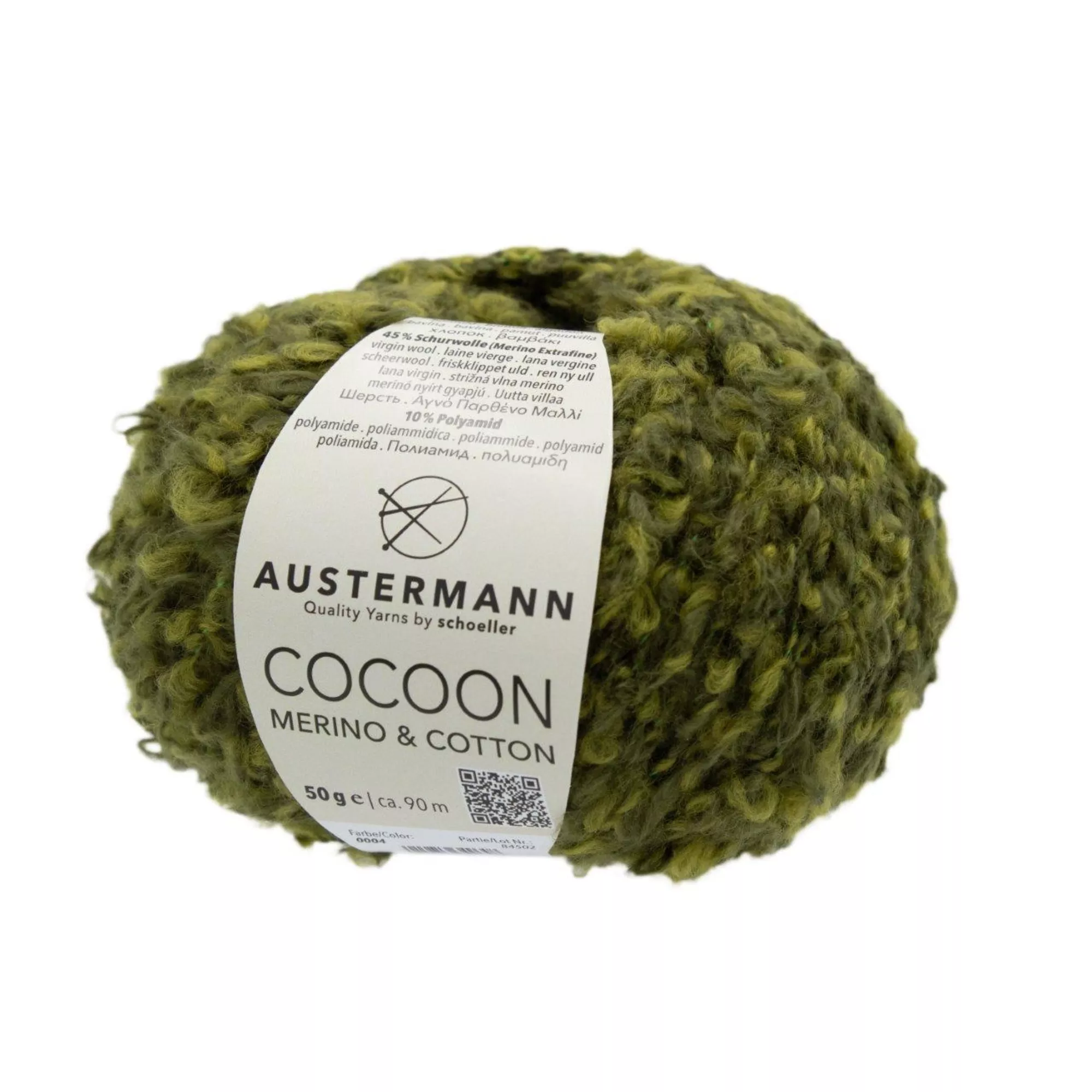 Austermann Cocoon Merino & Cotton oliv