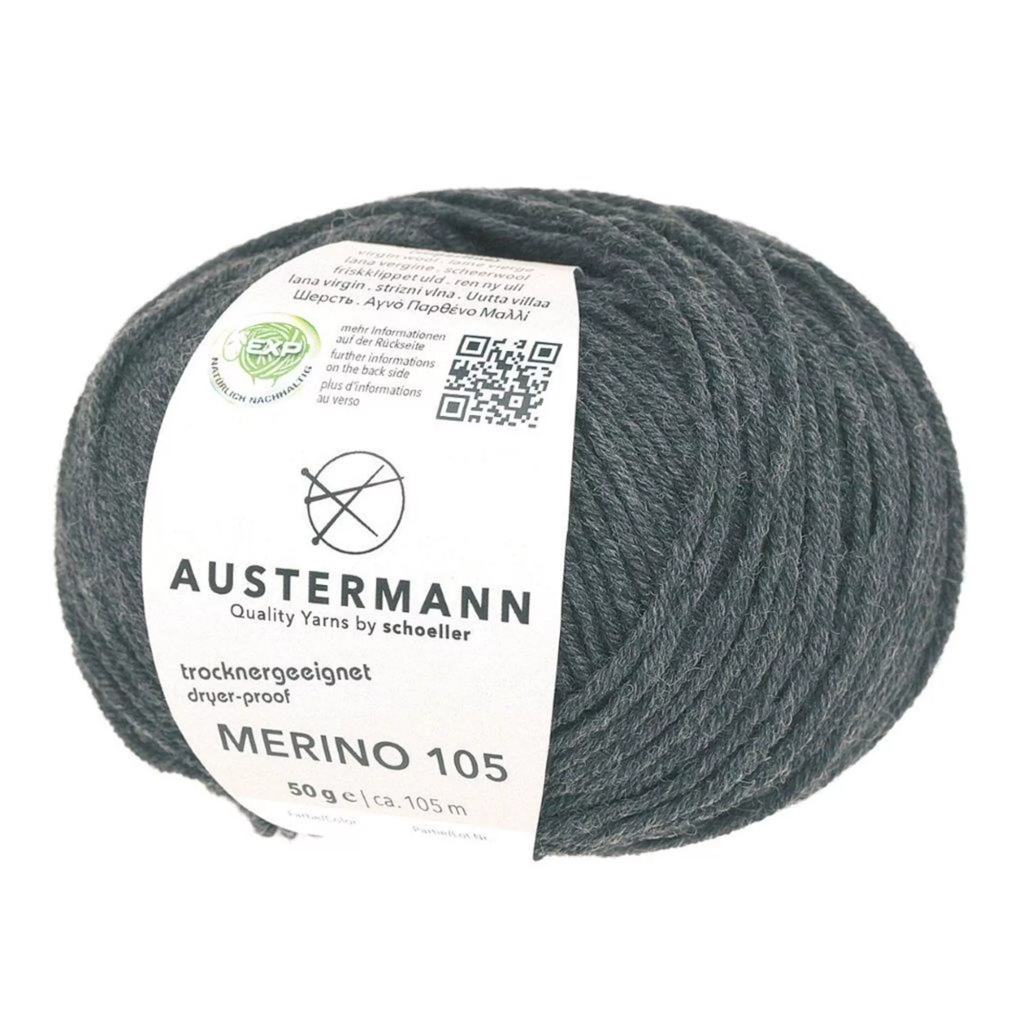 Austermann Merino 105 anthrazit-meliert