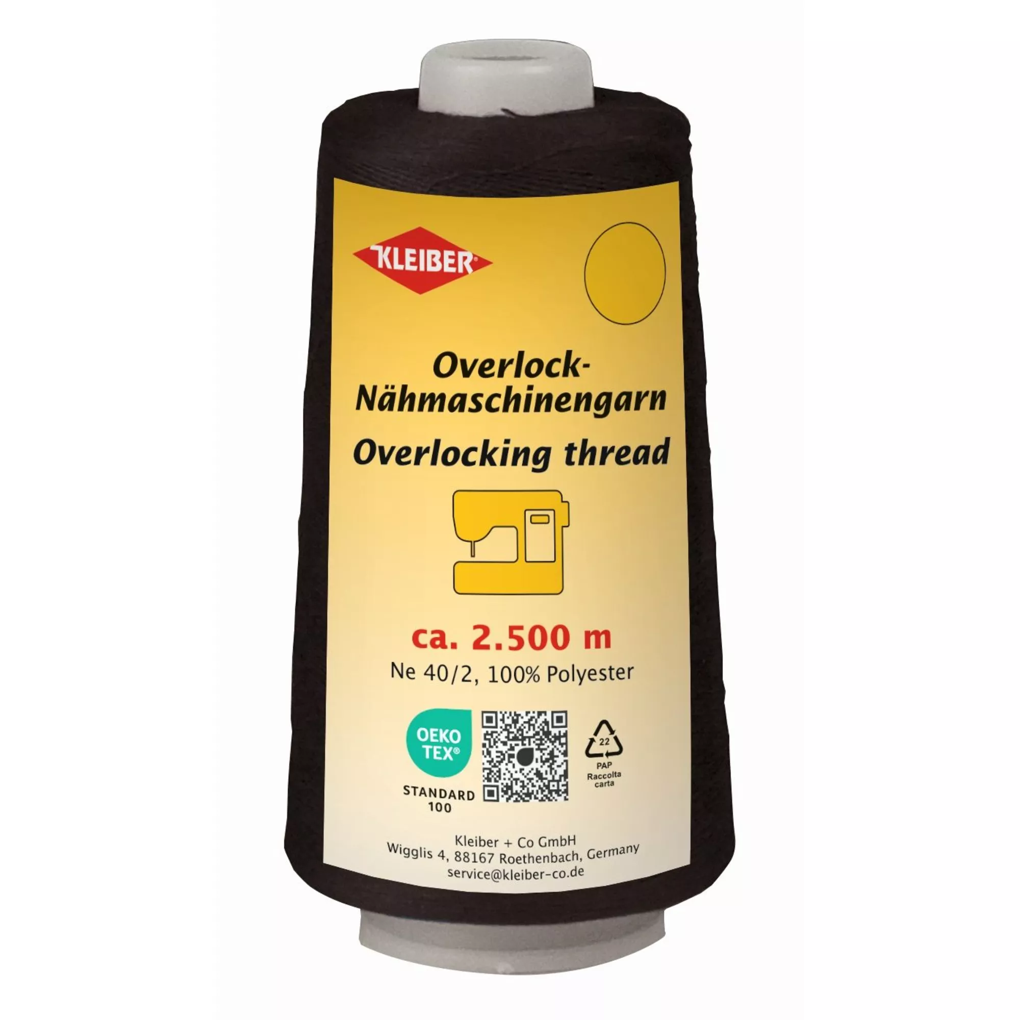 Kleiber Overlock-Nähmaschinengarn, schwarz