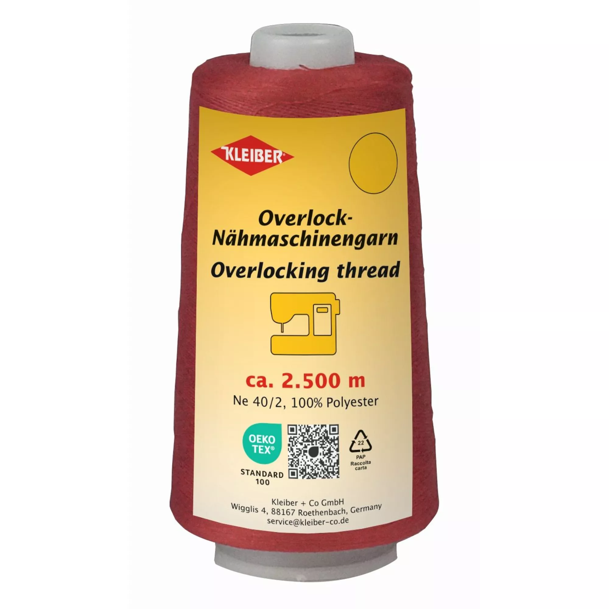 Kleiber Overlock-Nähmaschinengarn, rot