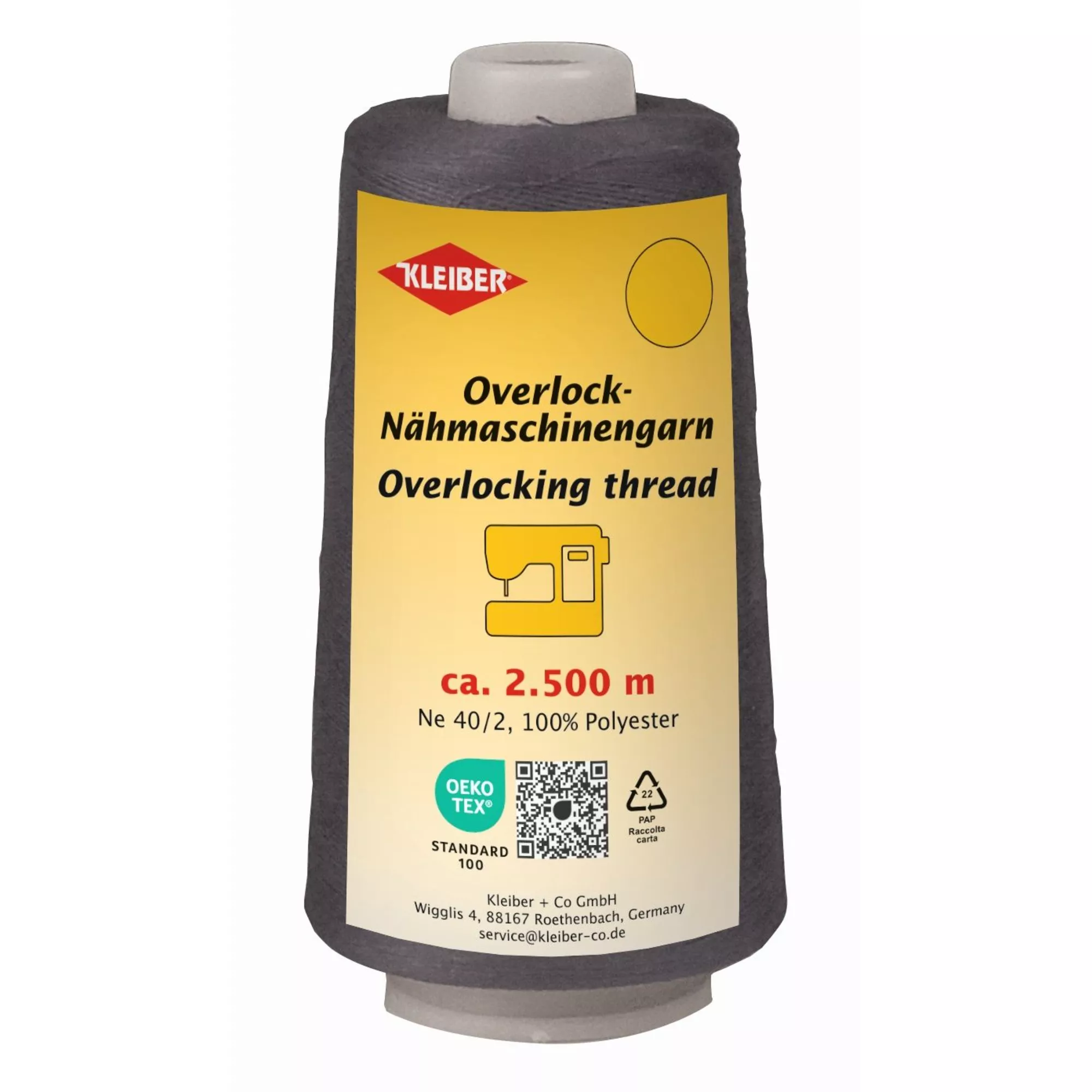 Kleiber Overlock-Nähmaschinengarn, dunkelgrau
