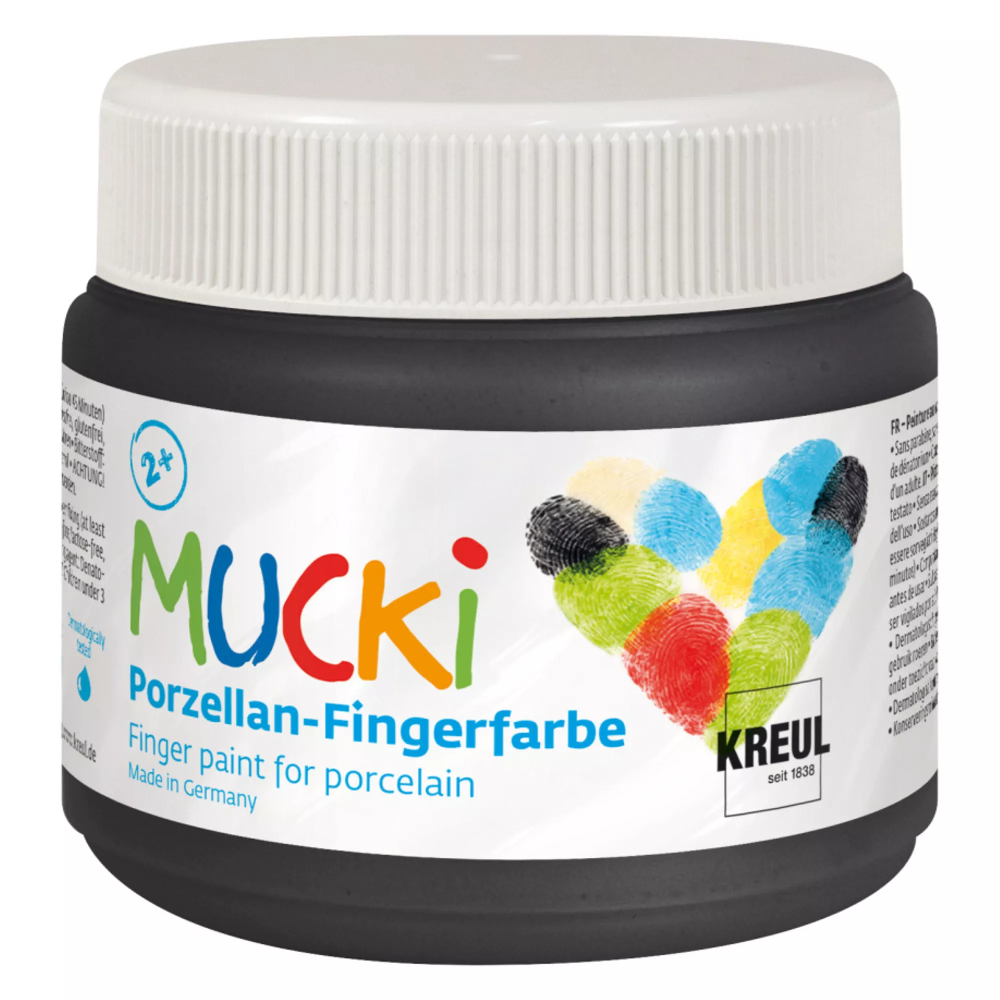 KREUL MUCKI Porzellan-Fingerfarbe Nachtschwarz
