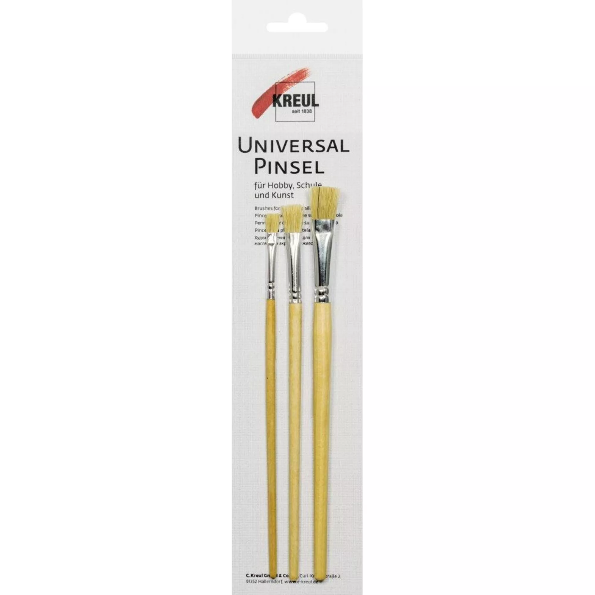 KREUL Universalpinsel Borste flach3erSet