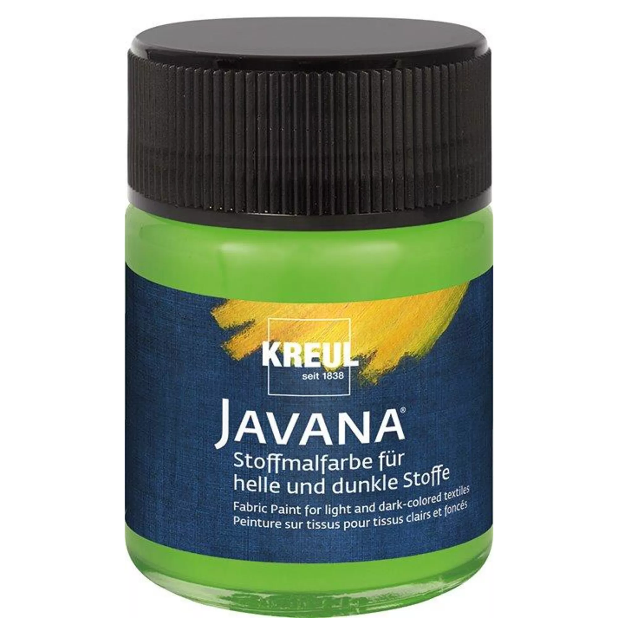 KREUL Javana Stoffmalfarbe für helle und dunkle Stoffe Blattgrün