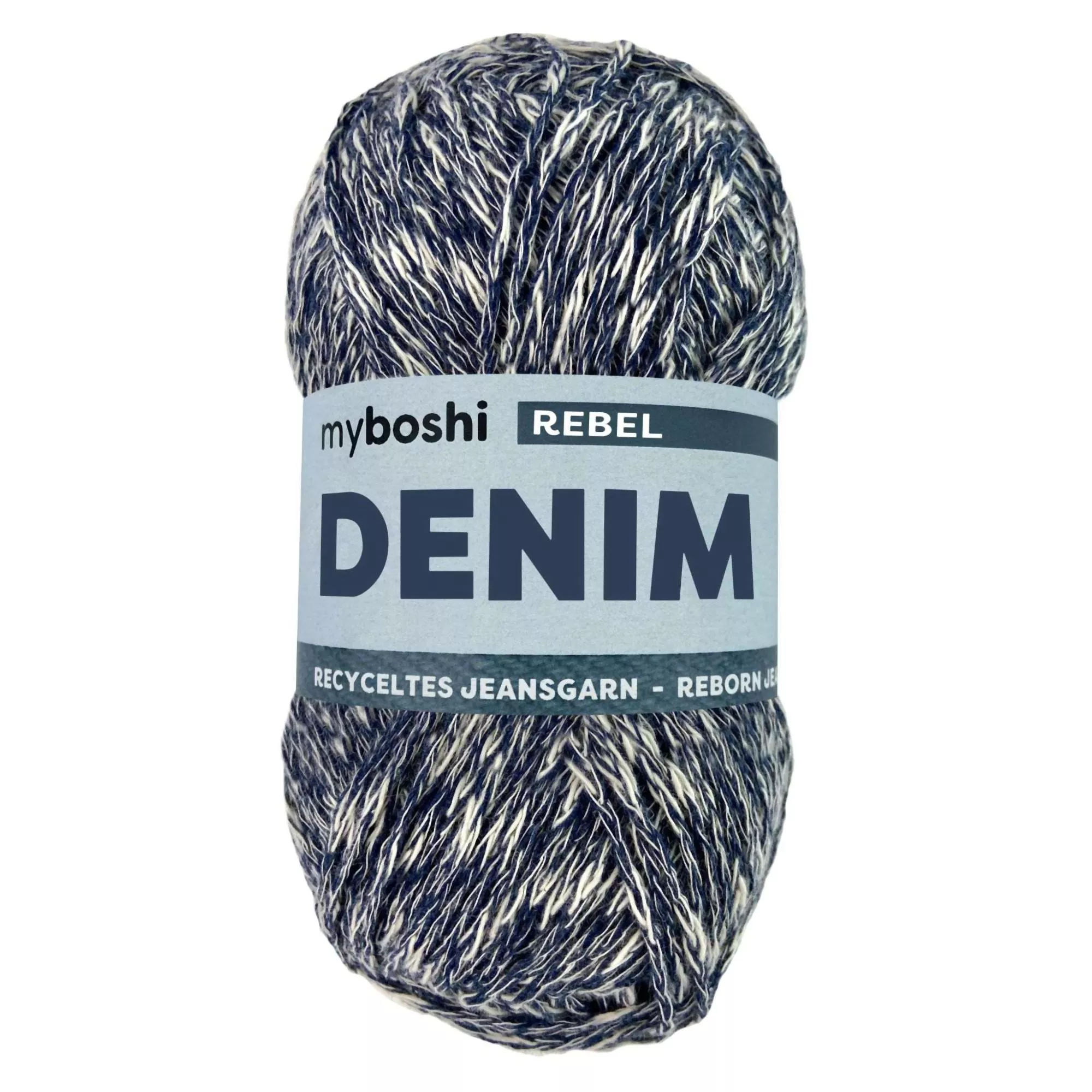 myboshi Wolle Denim Rebel, dunkelblau gesprenkelt