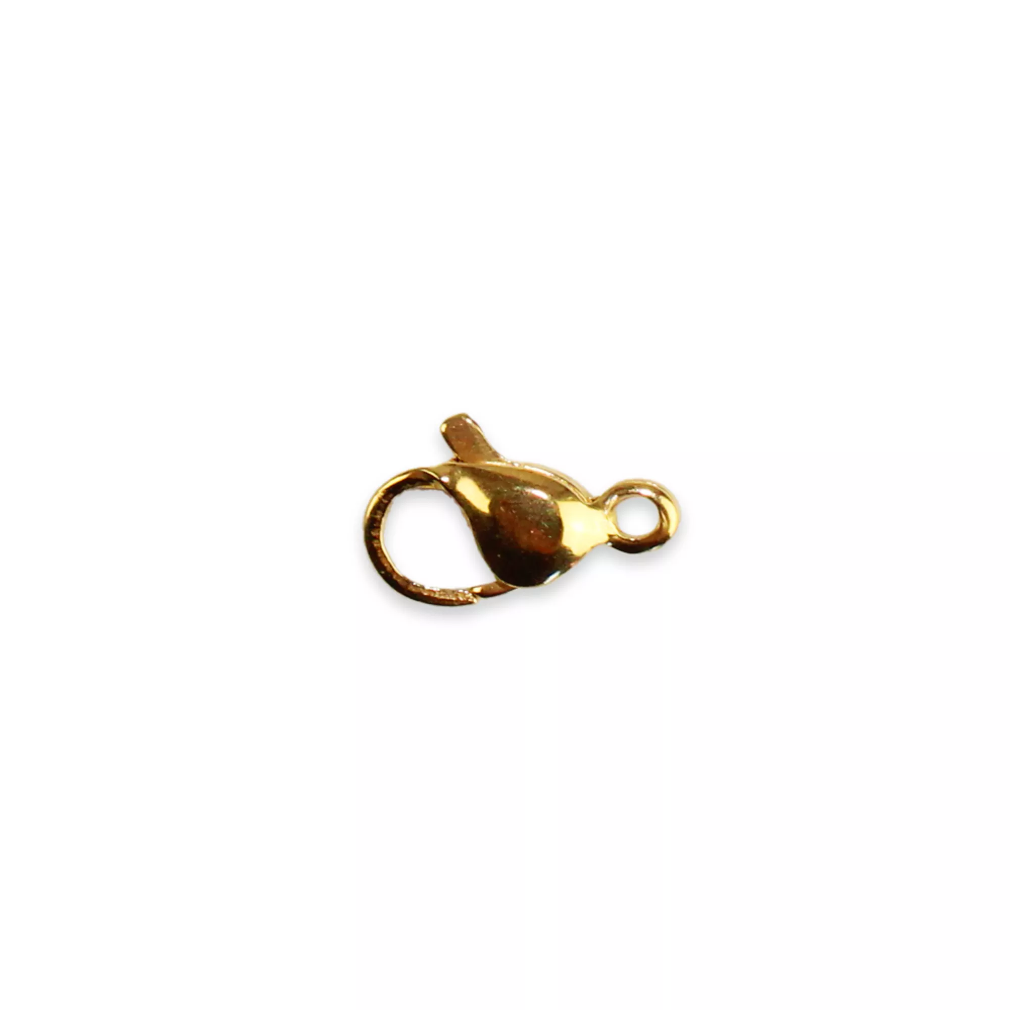 Pracht Edelstahl Karabiner mit Spaltring goldfarbig