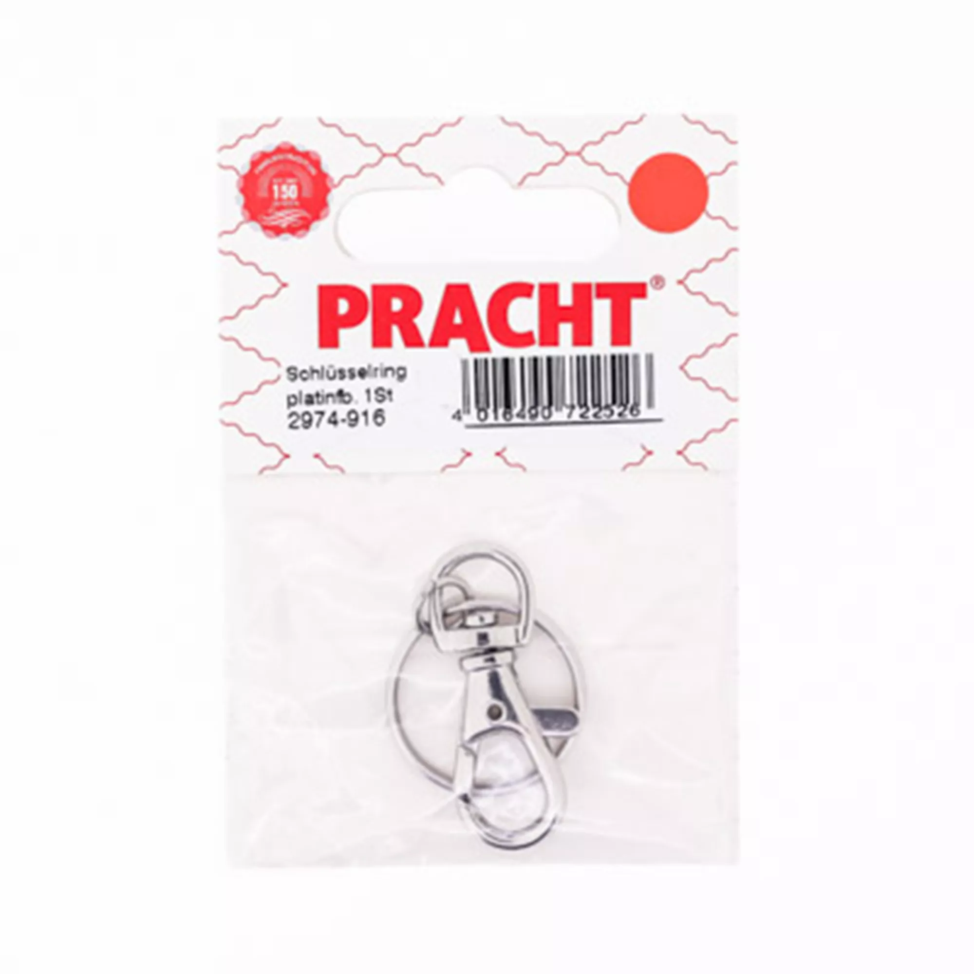 Pracht Schlüsselring platinfarbig