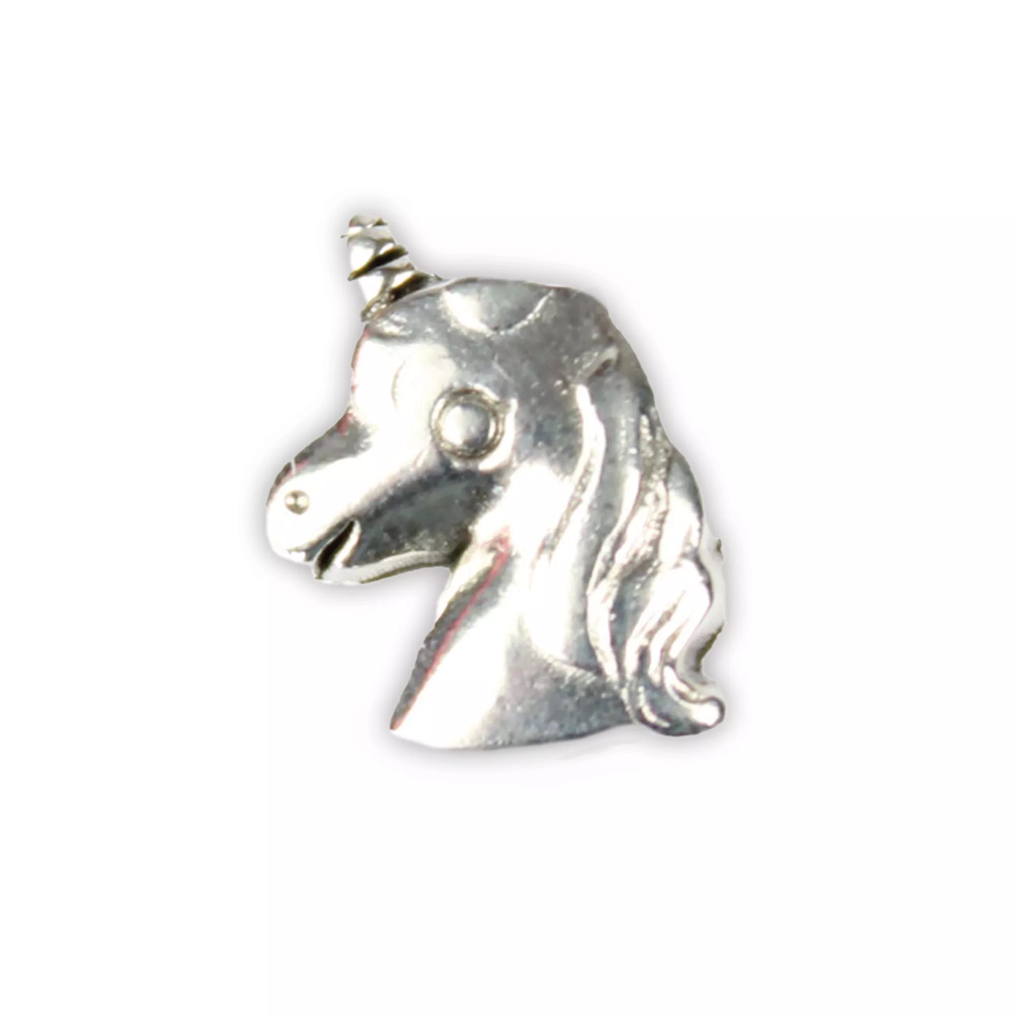 Pracht Metallperlen Einhorn 999 versilbert