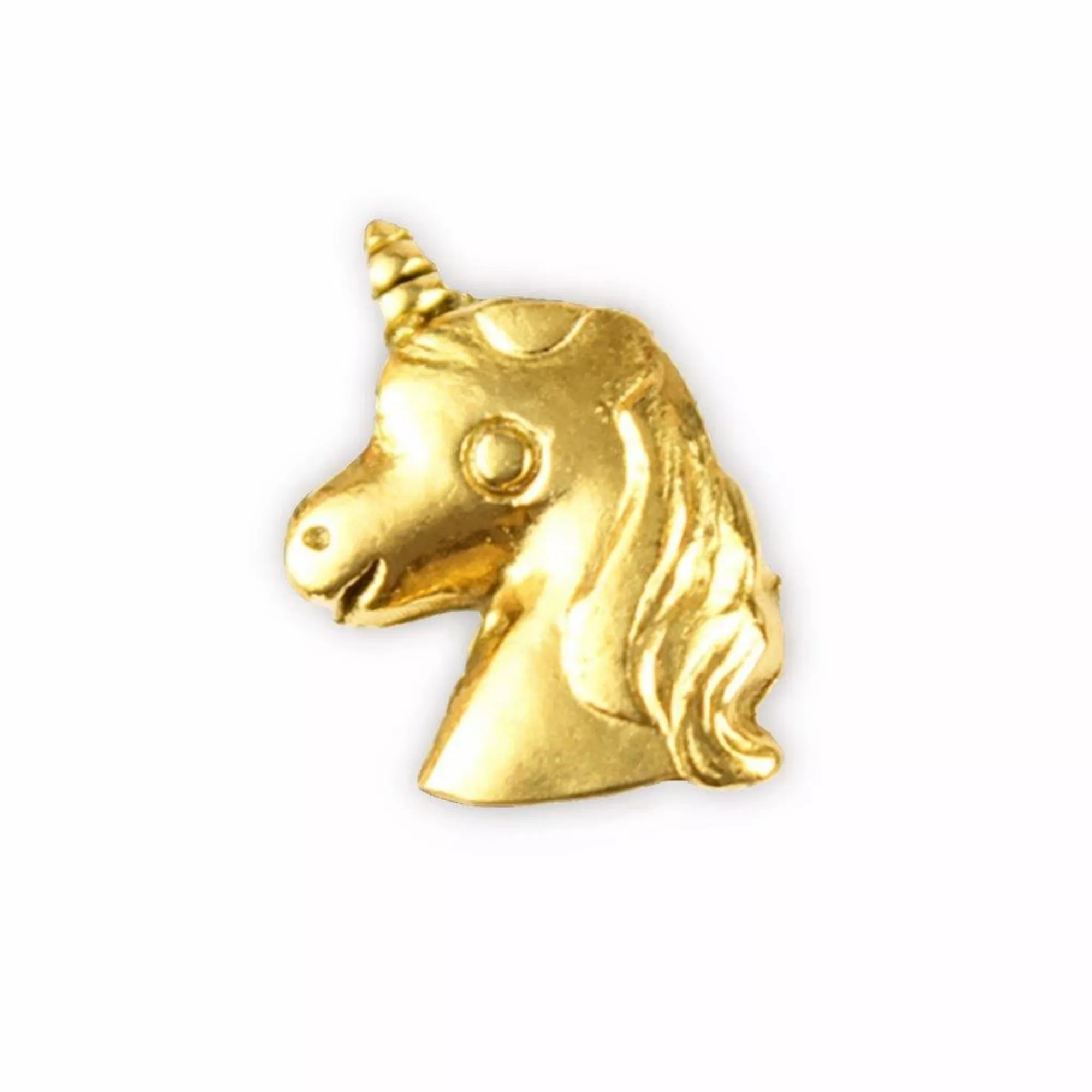Pracht Metallperle Einhorn 24K vergoldet