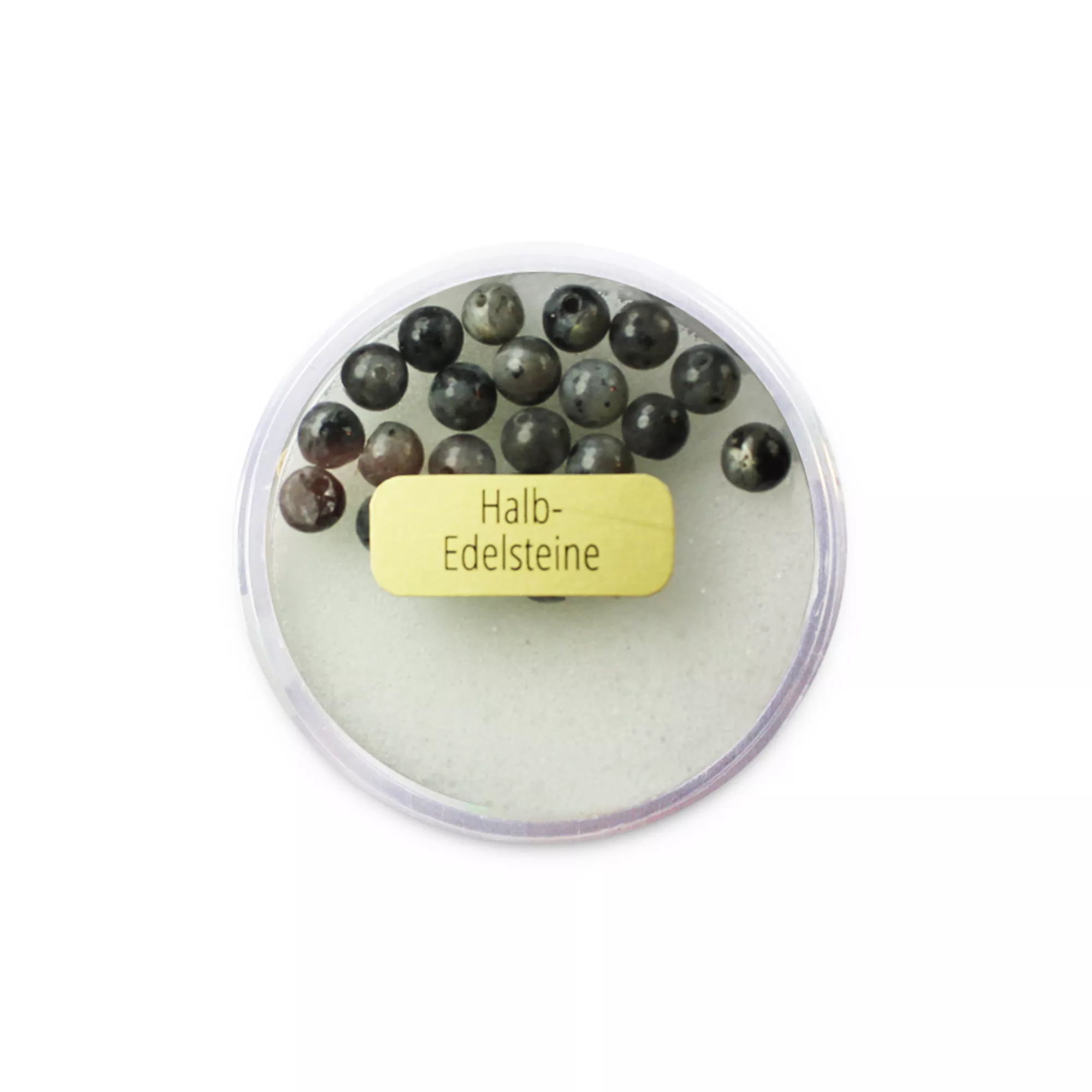 Pracht Halb-Edelsteine rund black glitter stone