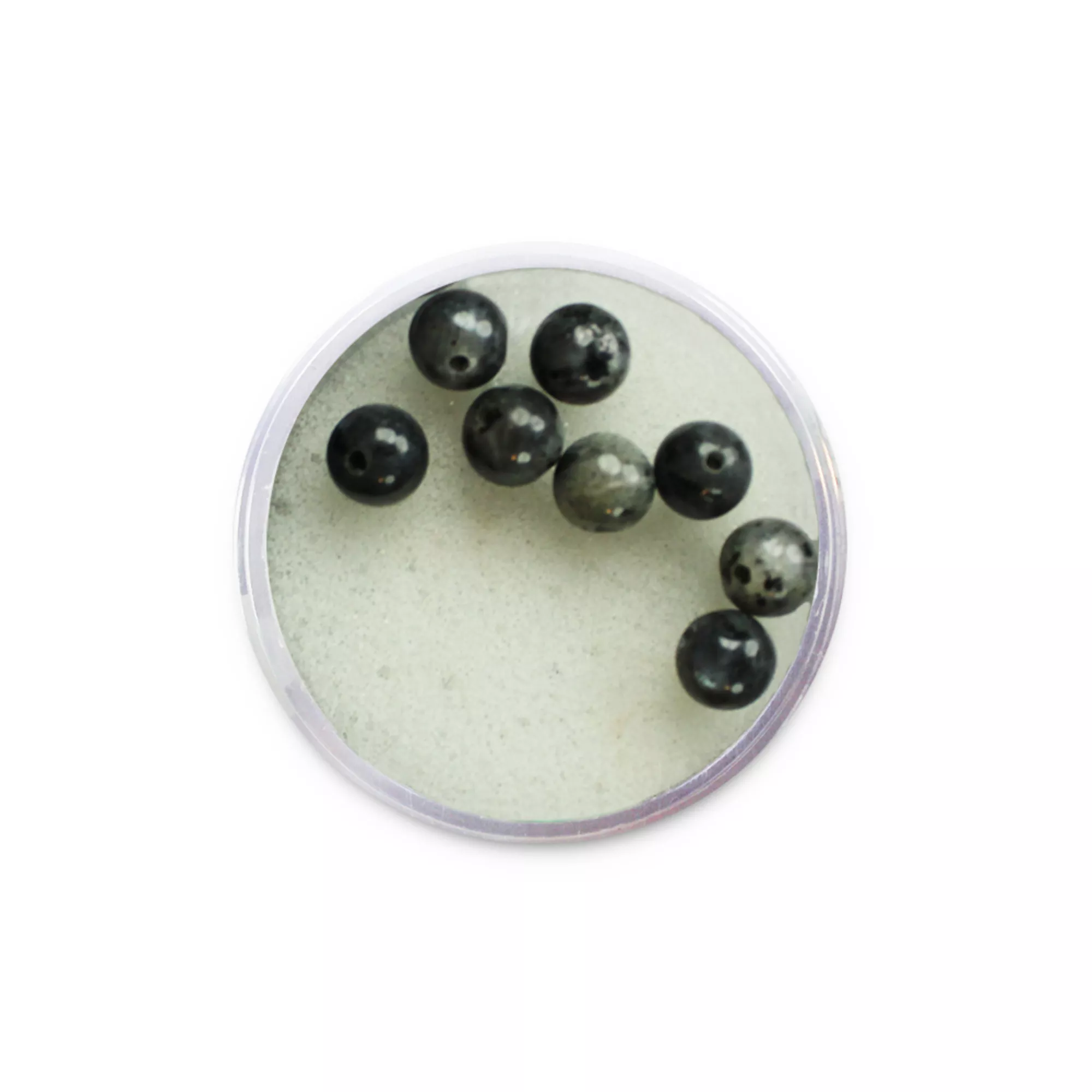 Pracht Halb-Edelsteine rund black glitter stone