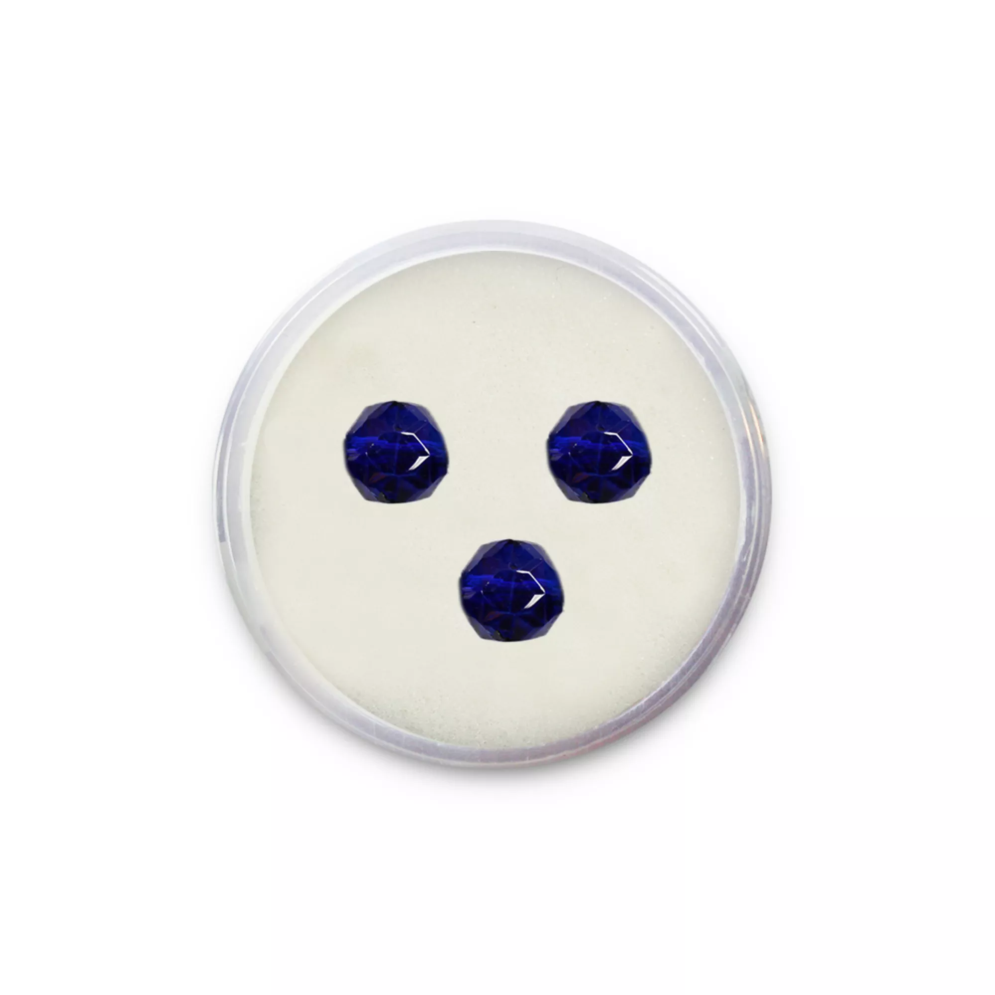 Pracht Glasschliffperlen rund transparent d´blau