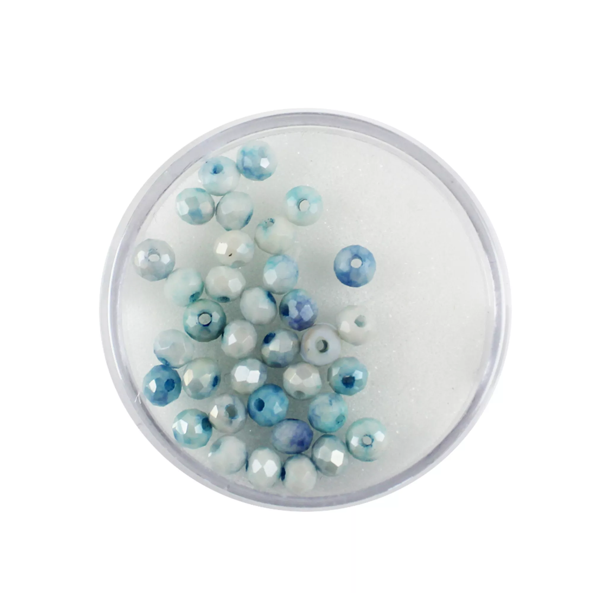Pracht Glasschliffperlen Briolette hellblau mix