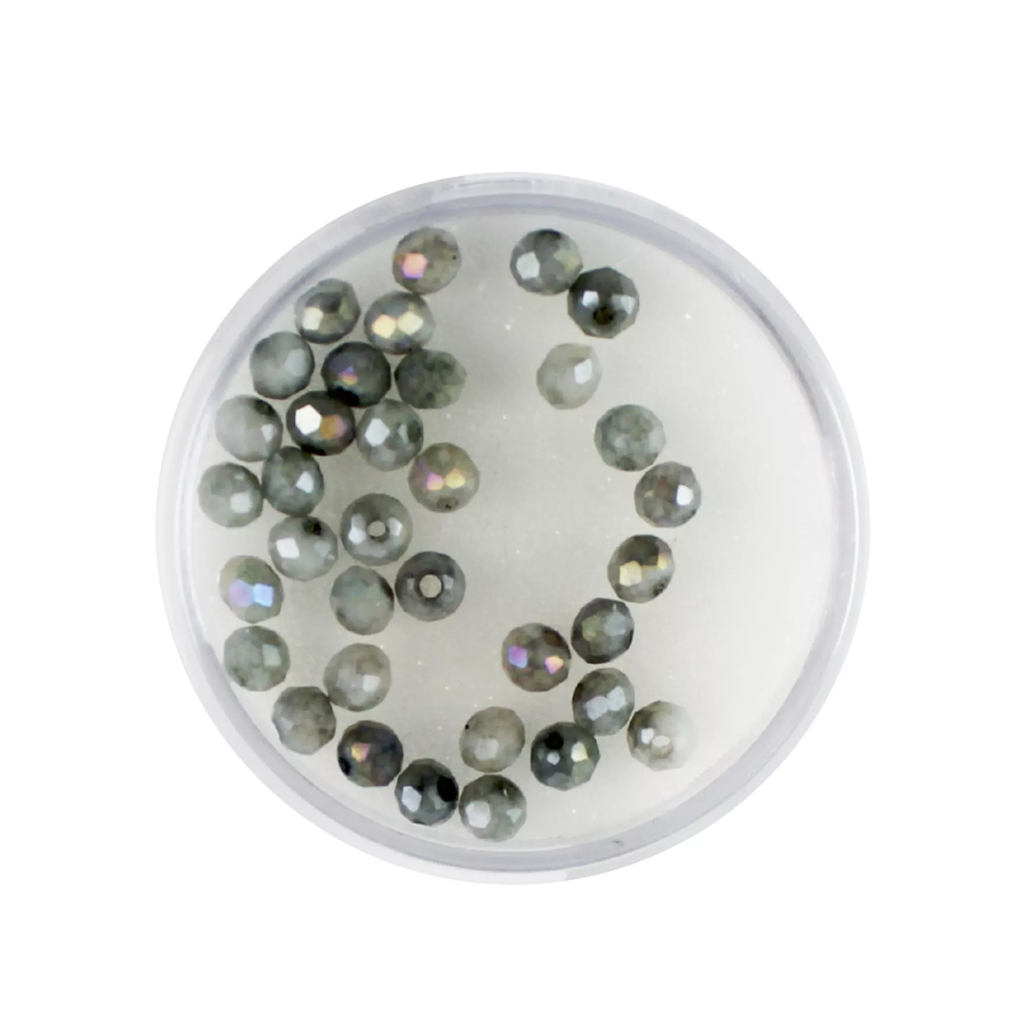 Pracht Glasschliffperlen Briolette grau mix
