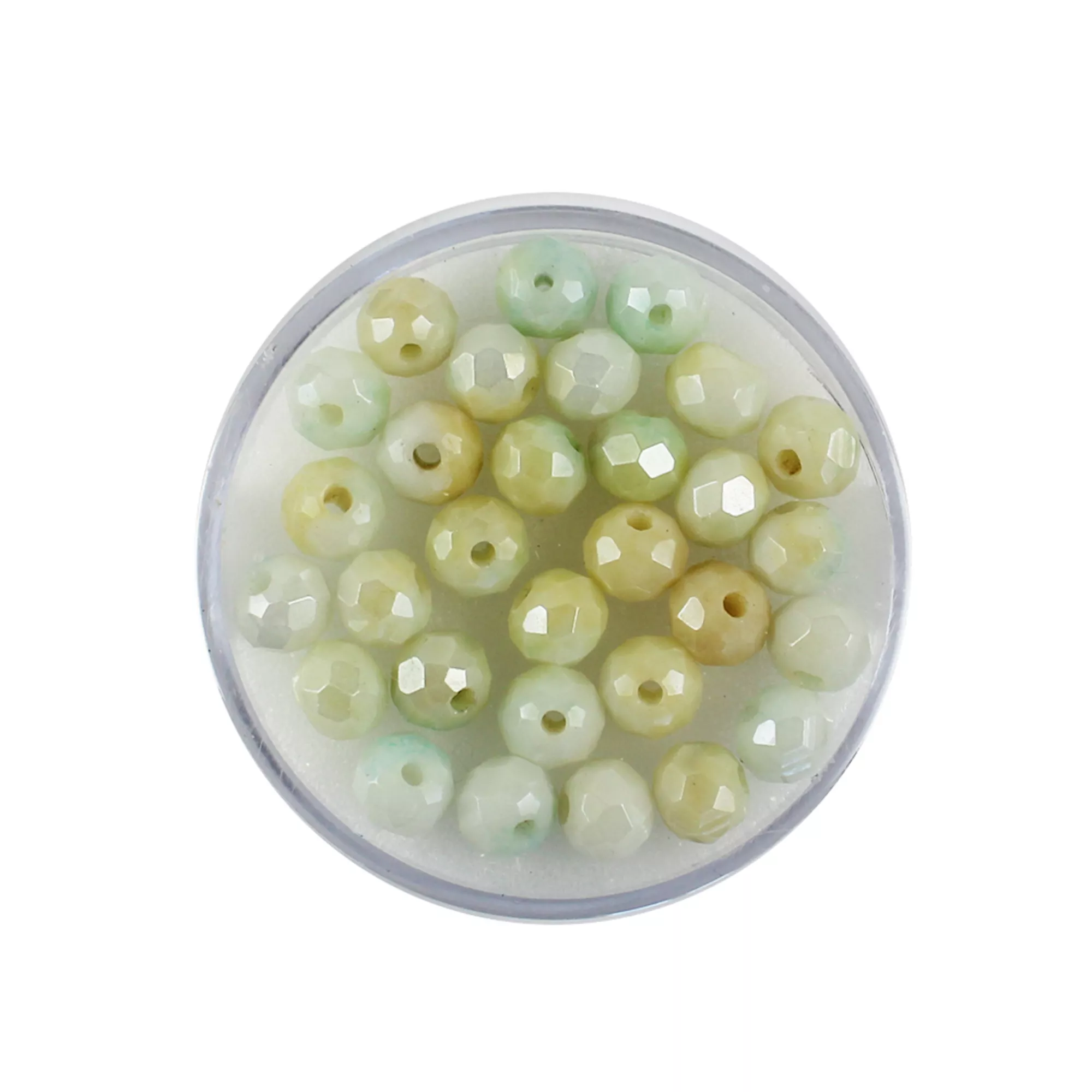 Pracht Glasschliffperlen Briolette hellgelb mix