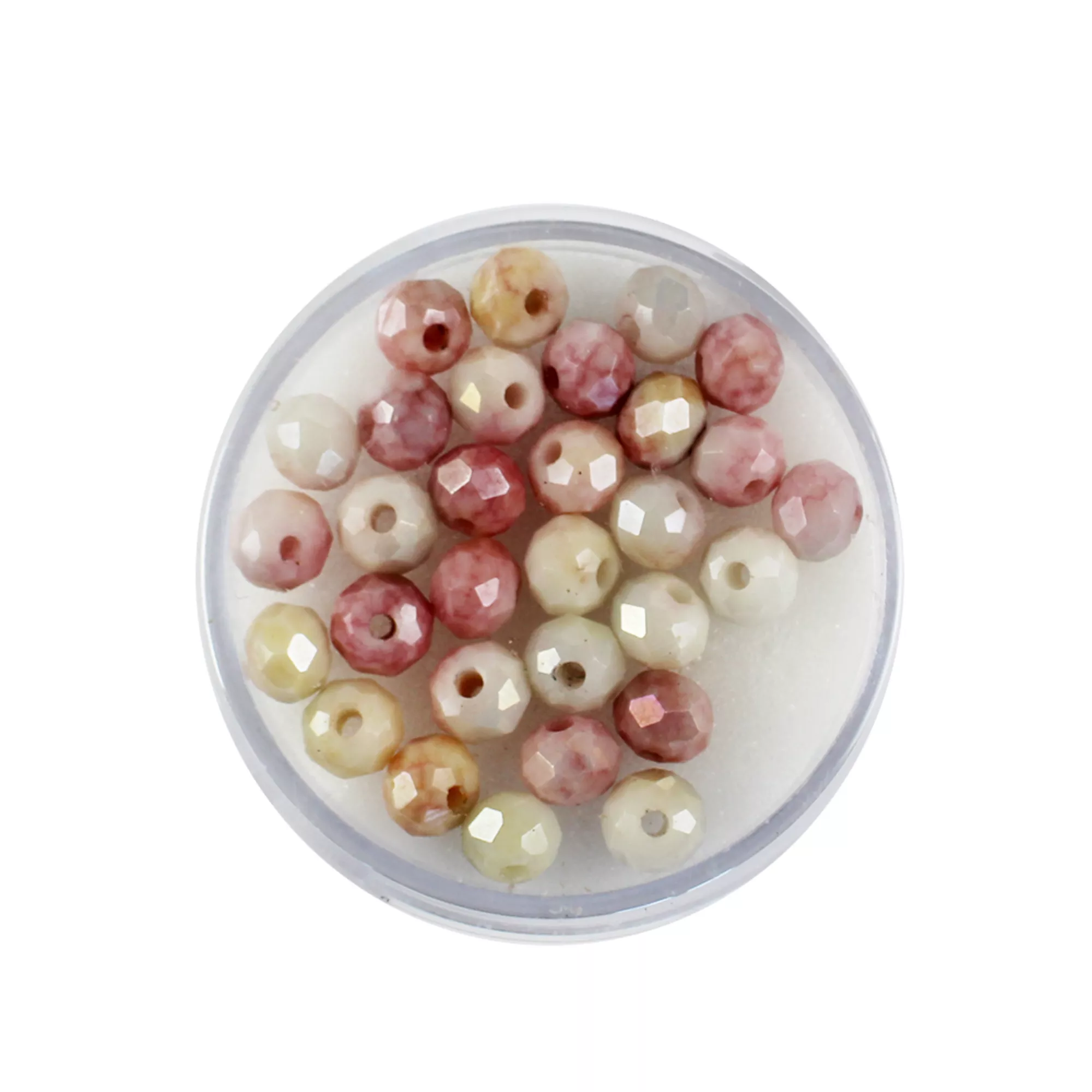 Pracht Glasschliffperlen Briolette hellrosa mix
