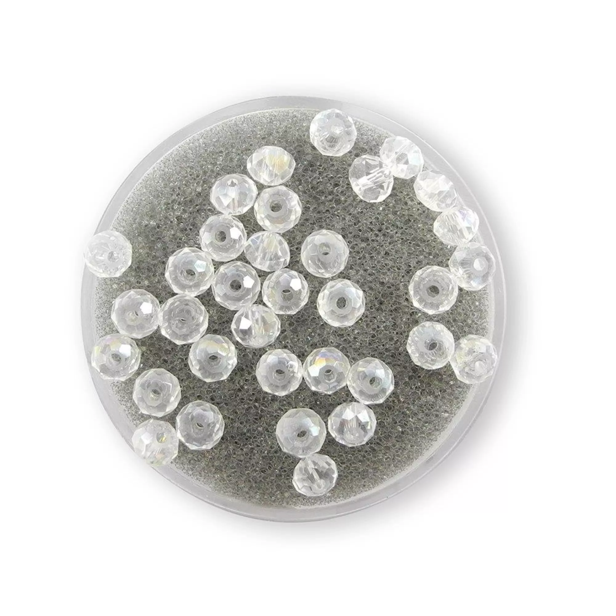 Pracht Glasschliffperlen Briolette kristall AB