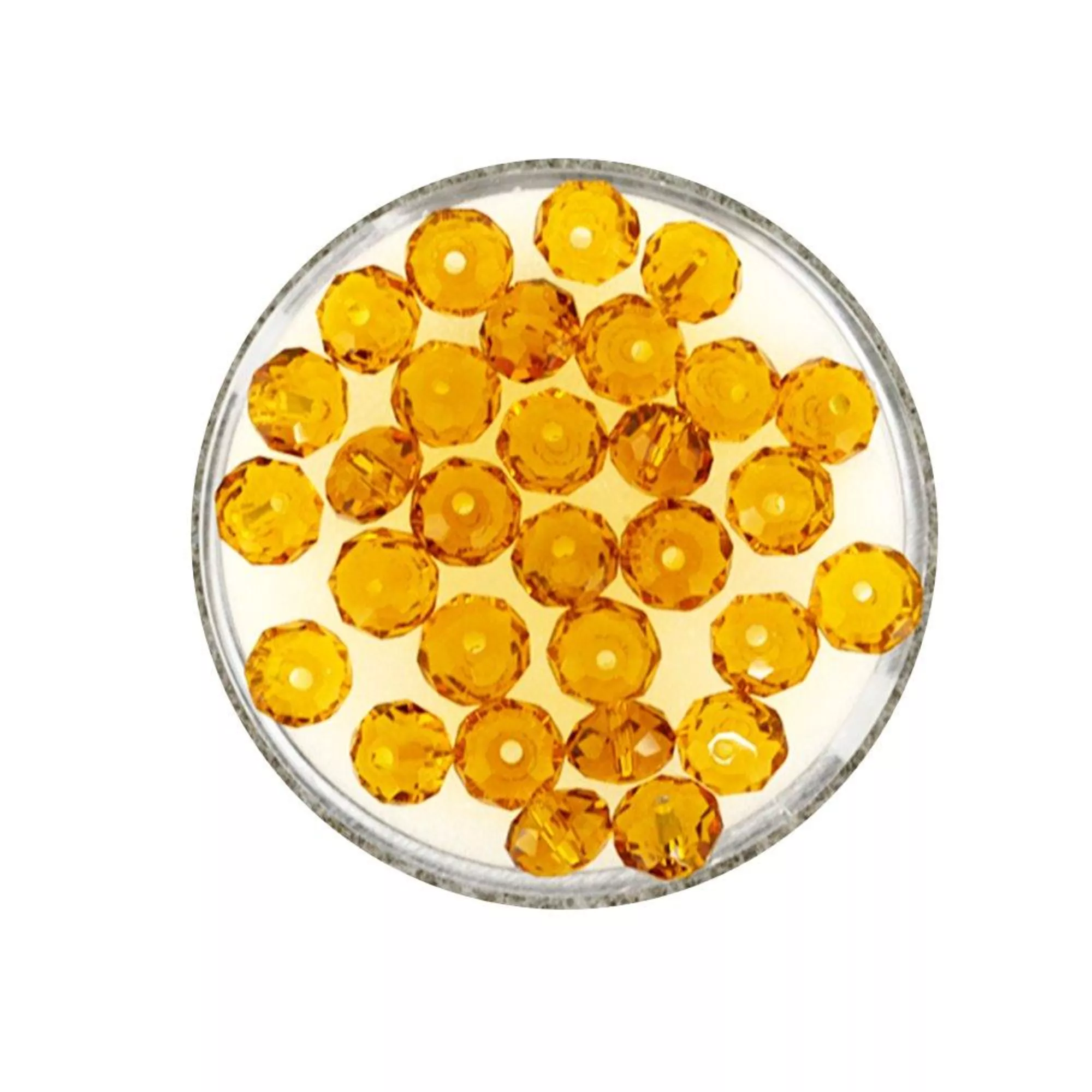 Pracht Glasschliffperlen Briolette topaz