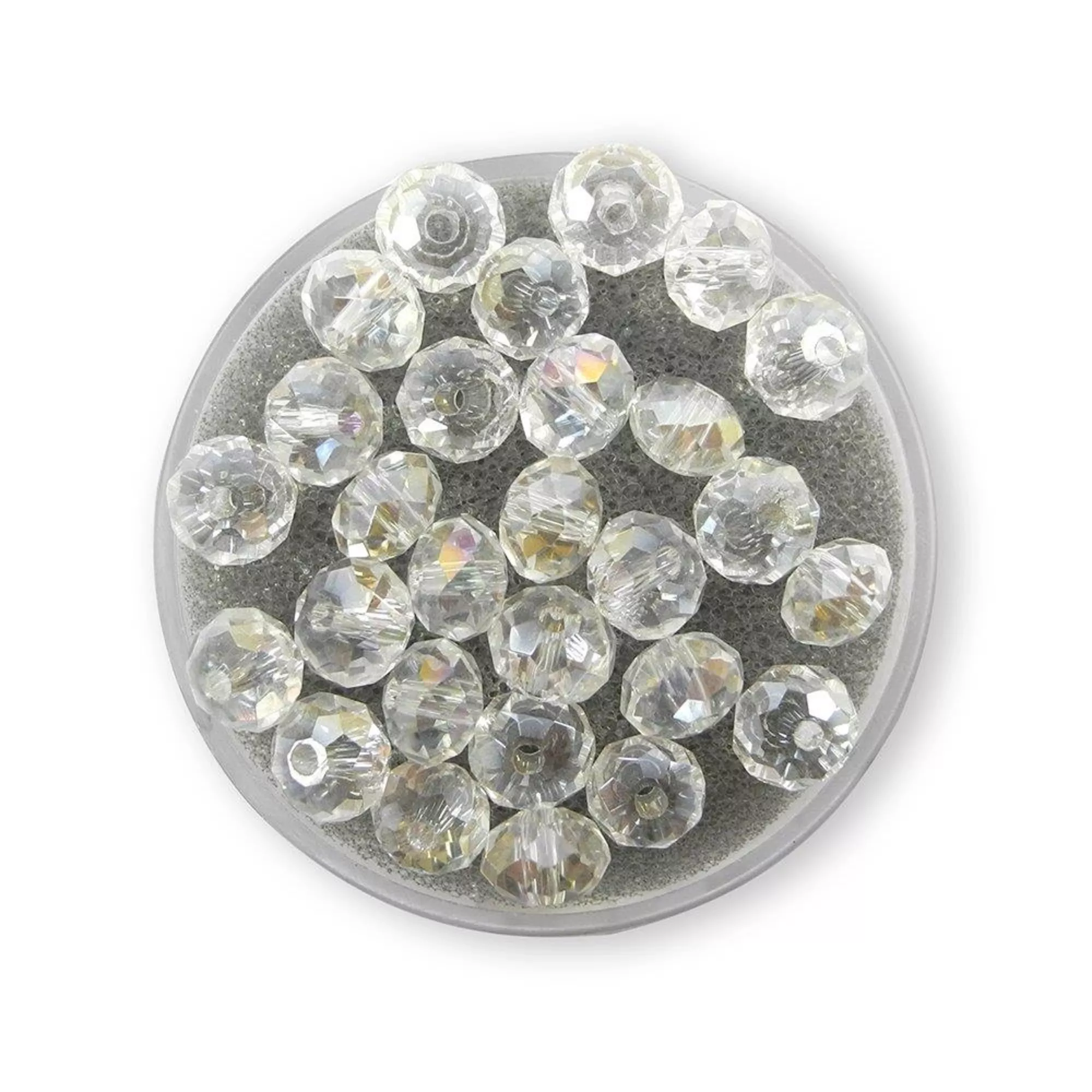 Pracht Glasschliffperlen Briolette kristall AB
