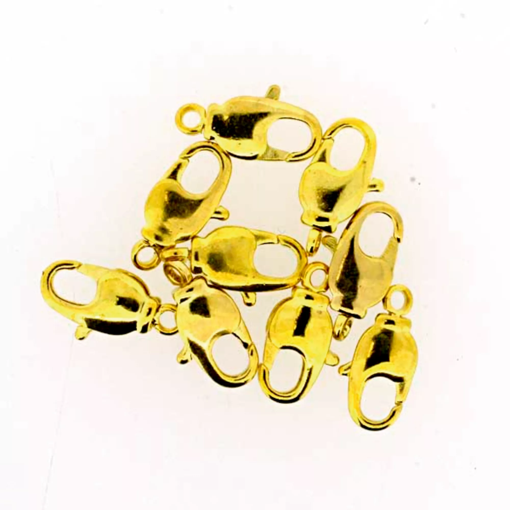 Pracht Karabiner mit Drehöse  goldfarbig