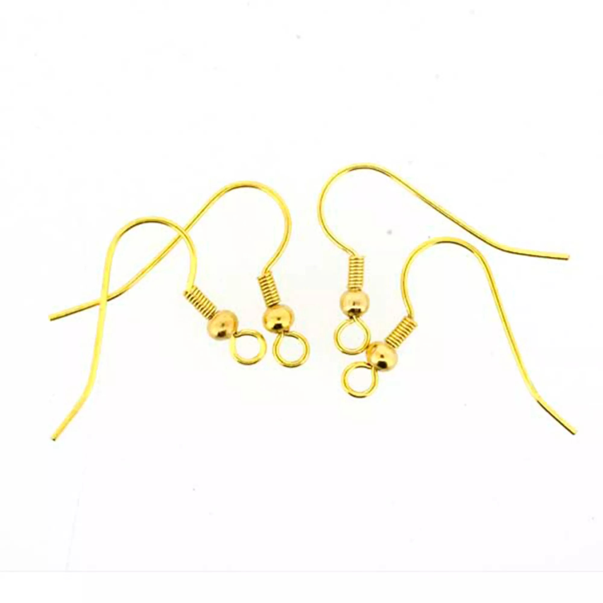 Pracht Ohrhaken mit Feder goldfarbig